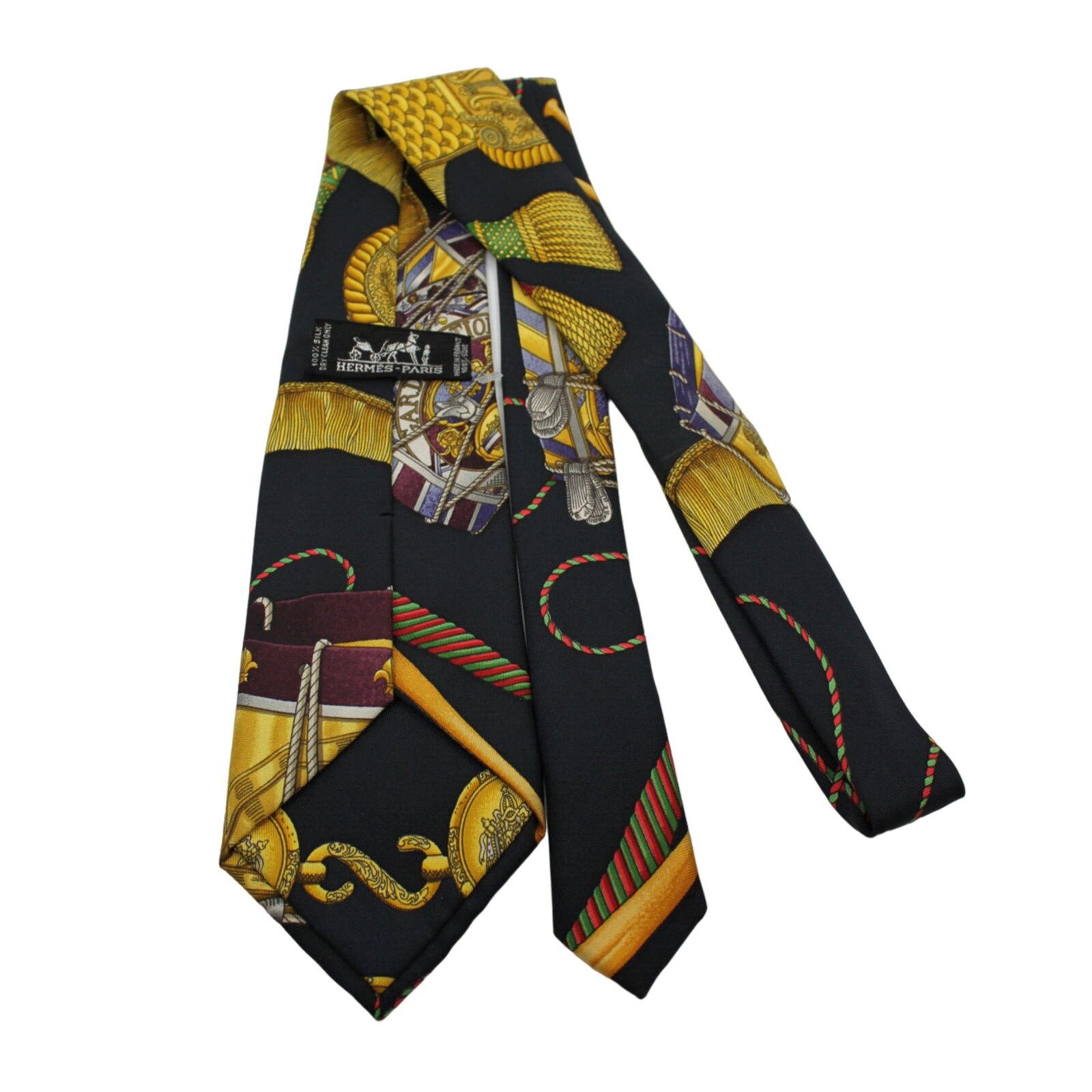 Hermes Vintage 1989 HERMÈS LES TAMBOURS by Joachim Metz SCARF Tie Size ONE SIZE - 2 Thumbnail