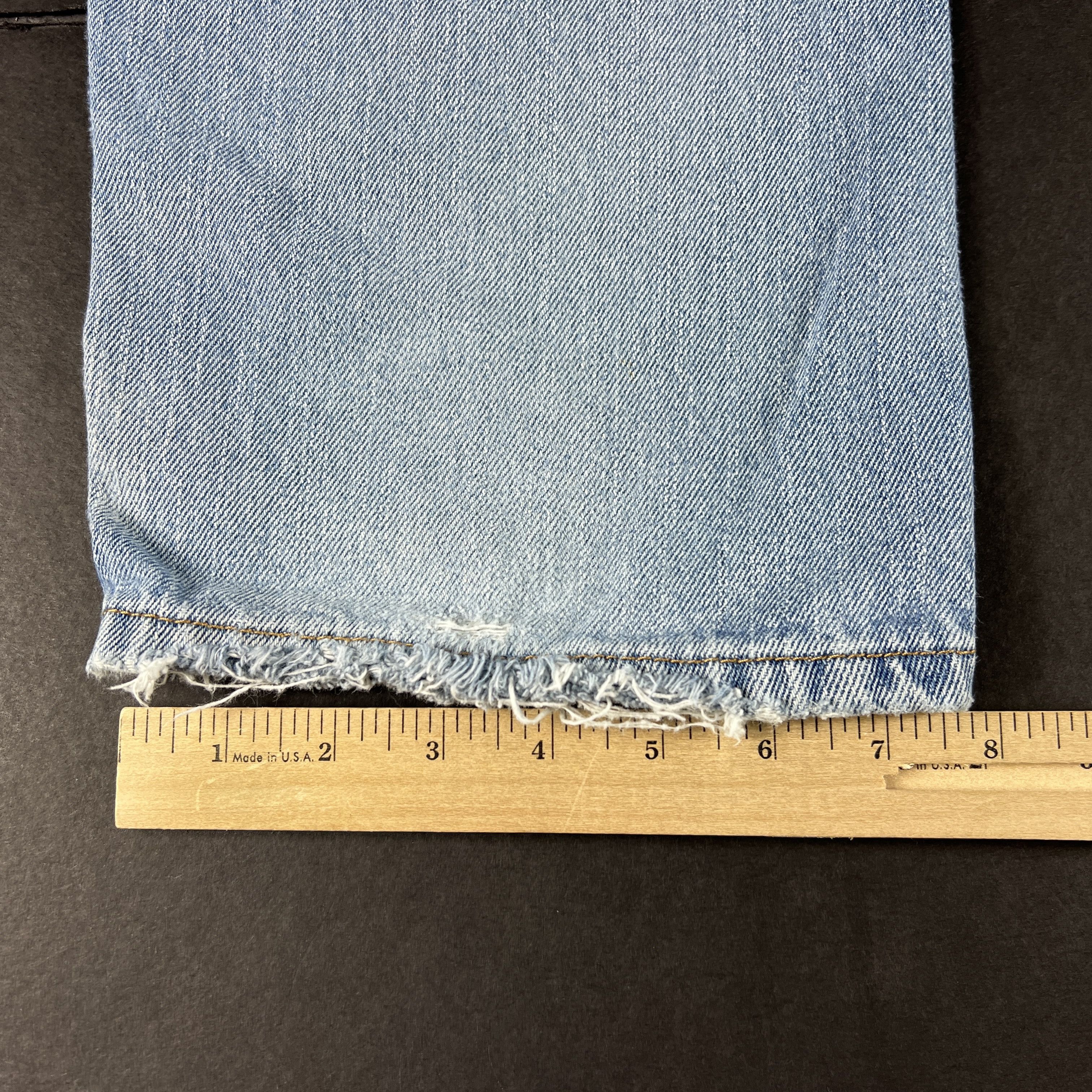 Levi's Levi's Jeans 505 Straight Leg Light Blue Distressed Denim Size US 35 - 15 Thumbnail