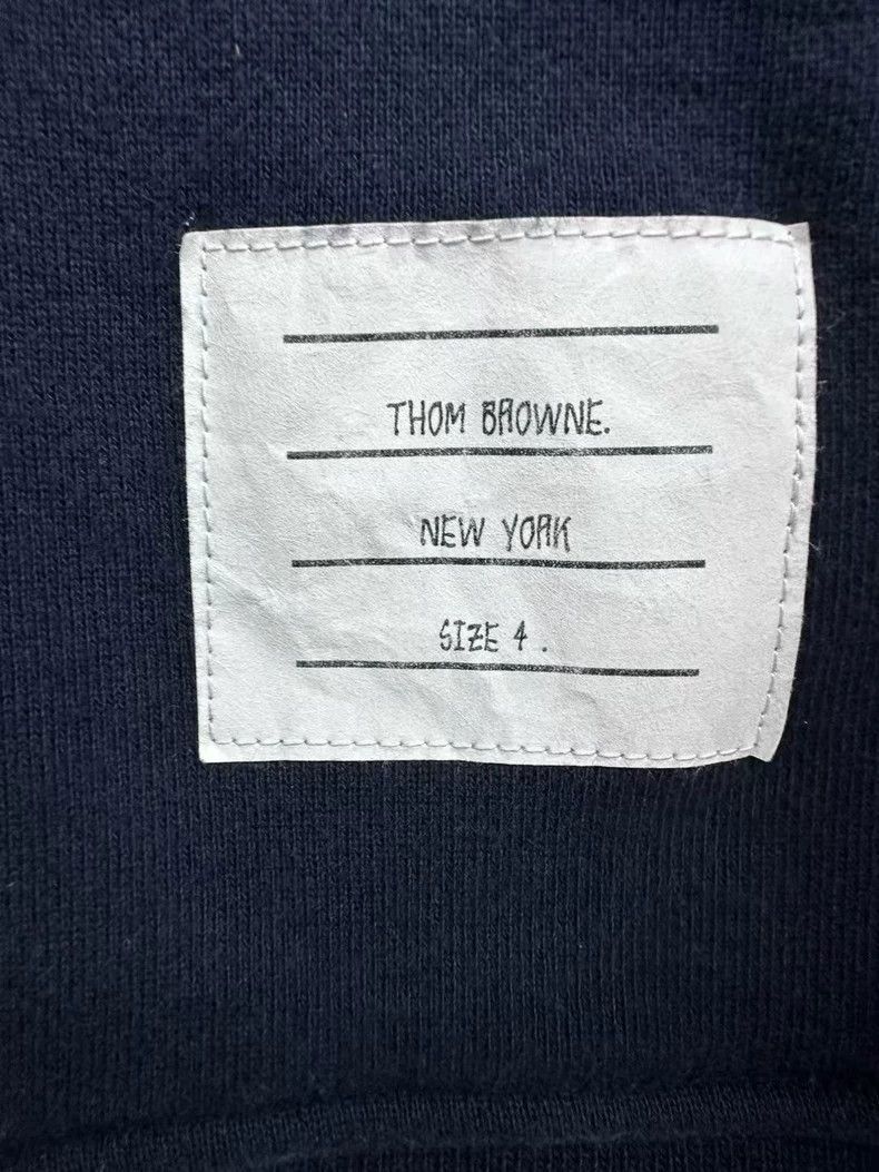 Thom Browne THOM BROWNE Navy Four Stripes Zip Jacket Hoodie 2502-Nextar Size US XL / EU 56 / 4 - 4 Thumbnail