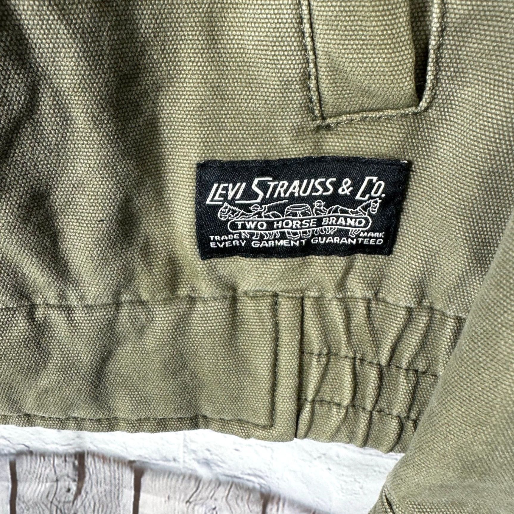 Levi's Levi's Mens Canvas Bomber Jacket Small Olive Green Full Zip Mock Neck Size US S / EU 44-46 / 1 - 3 Thumbnail