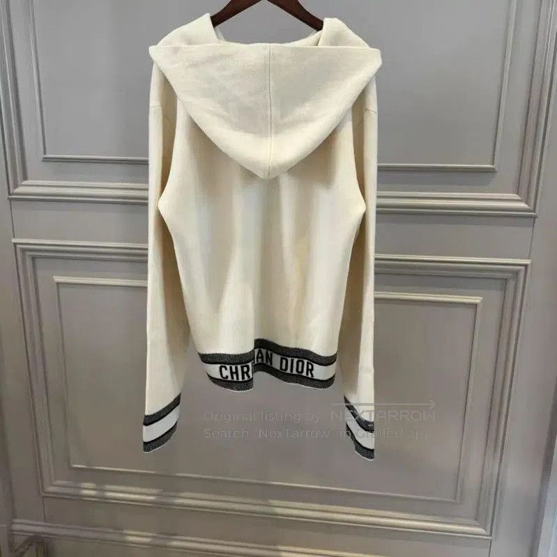 Dior Dior White Cashmere Long Sleeve Cardigan . Size XL / US 12-14 / IT 48-50 - 2 Thumbnail