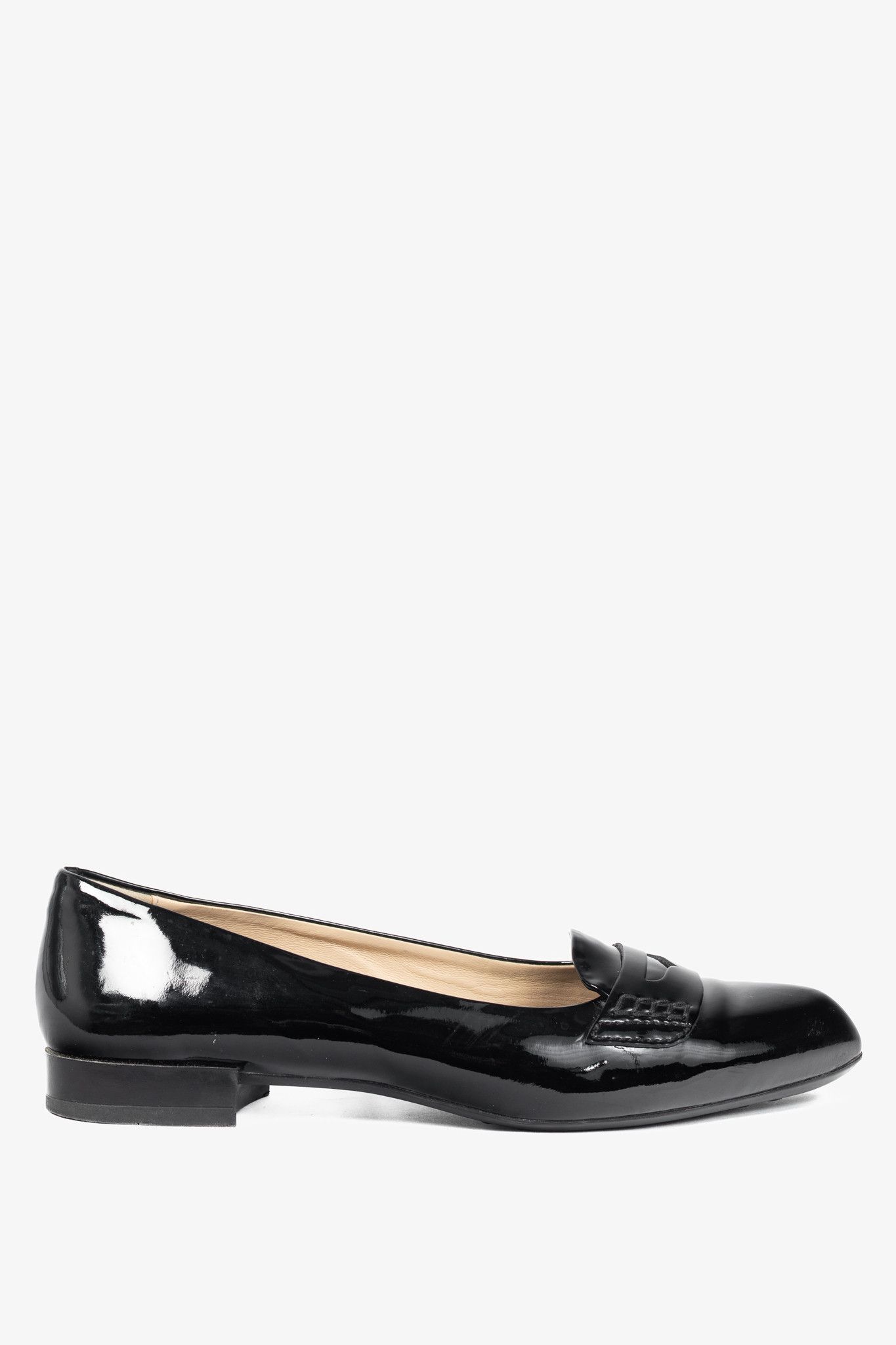 Tod's Tod’s Black Patent-Leather Pointed-Toe Penny Loafers Size US 6.5 / IT 36.5 - 1 Thumbnail