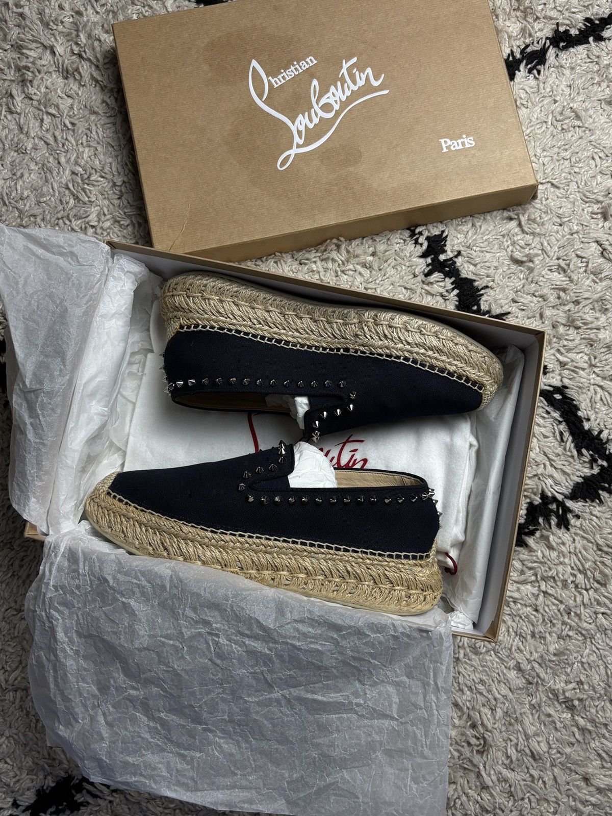 Christian Louboutin Christian Louboutin Spiked Espaboat Espadrille Luxury Shoes Size US 9 / IT 39 - 2 Thumbnail