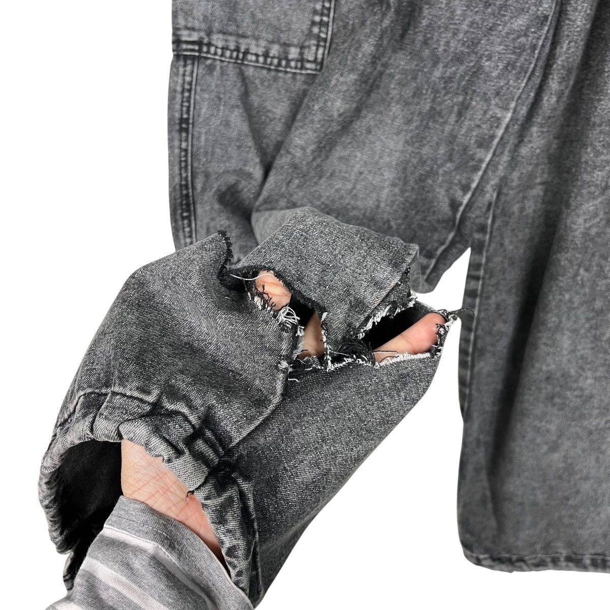 Japanese Brand Vintage Patner Briskwear Hiphop Distressed Denim Jeans Size US 28 / EU 44 - 13 Thumbnail