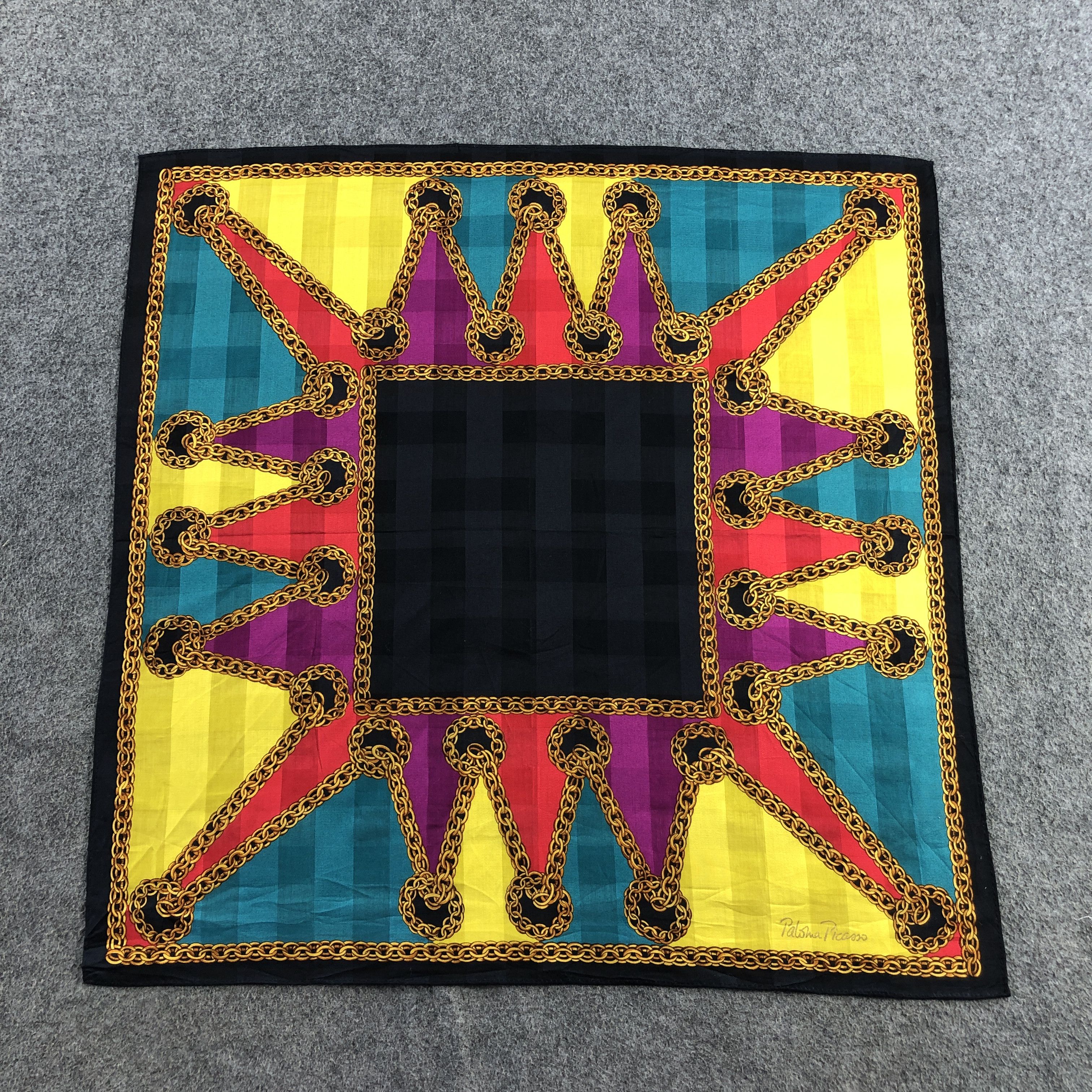 Paloma Picasso Paloma Picasso Handkerchief Neckerchief Bandana H2654 Size ONE SIZE - 2 Thumbnail