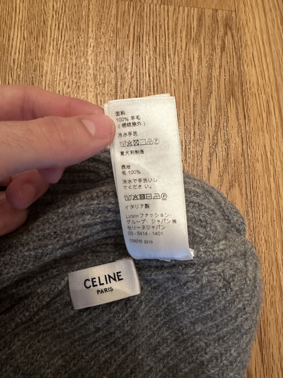 Celine × Hedi Slimane Celine Beanie Boy Doll Embroidery Logo Wool Size ONE SIZE - 5 Thumbnail