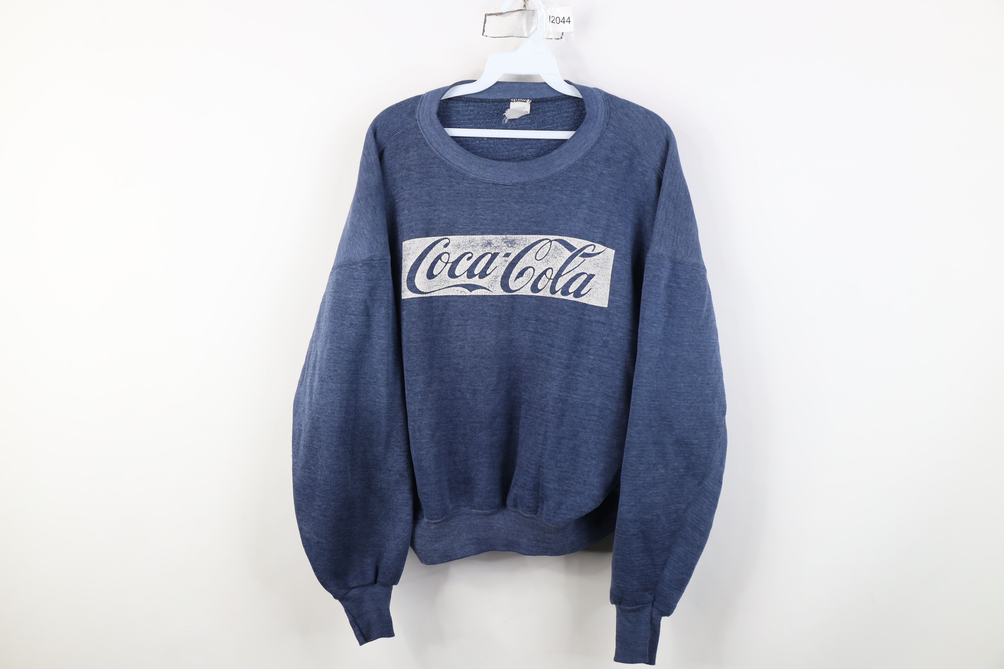 Vintage Vintage 70s 80s Coca Cola Spell Out Box Logo Sweatshirt USA Size L / US 10 / IT 46 - 1 Thumbnail