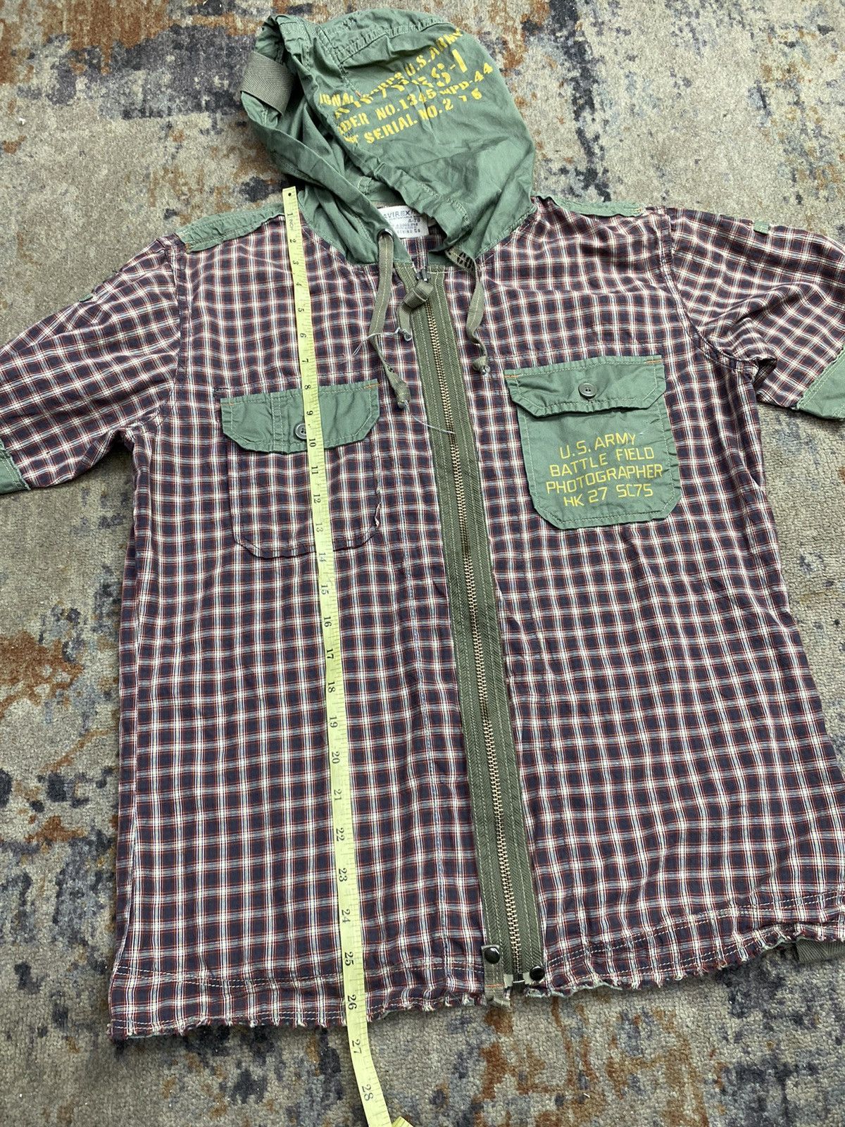 Vintage avirex shirt hood us army military style Size US L / EU 52-54 / 3 - 12 Thumbnail