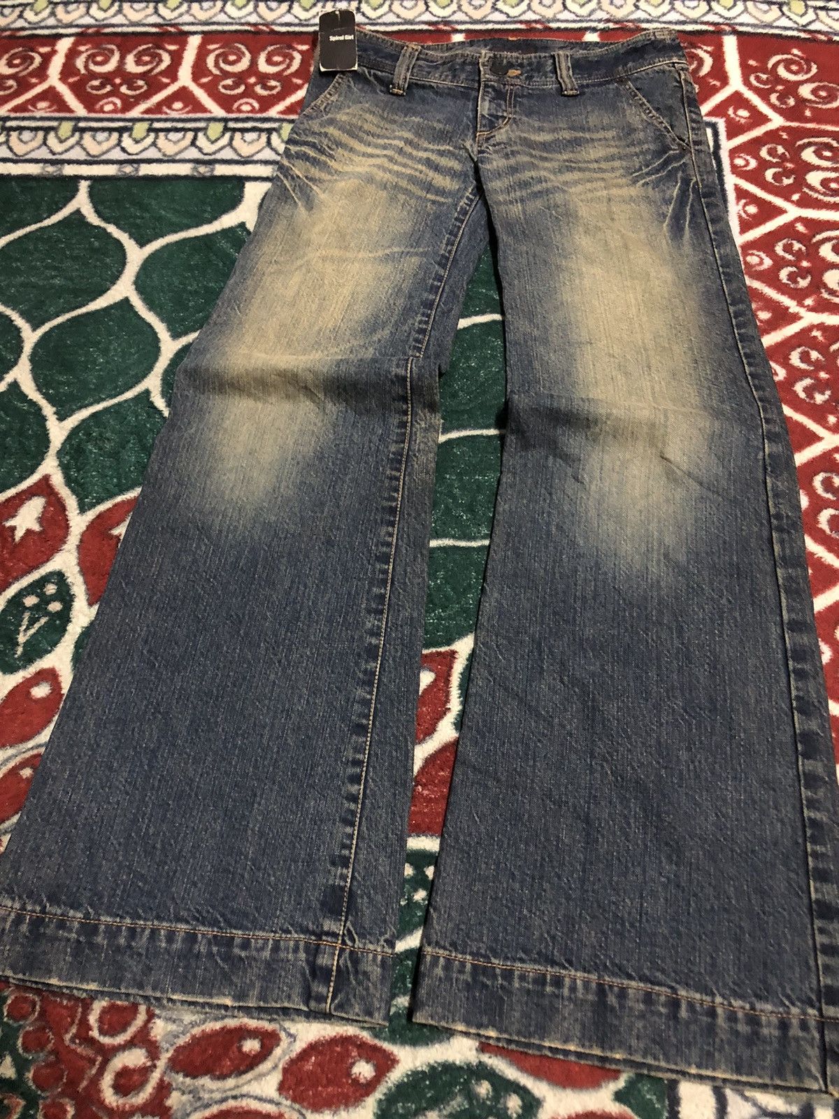 14th Addiction × Japanese Brand × Seditionaries Vintage Spiral Girl Japanese Brand Super Wide Flare Mud Pant Size US 29 - 2 Thumbnail