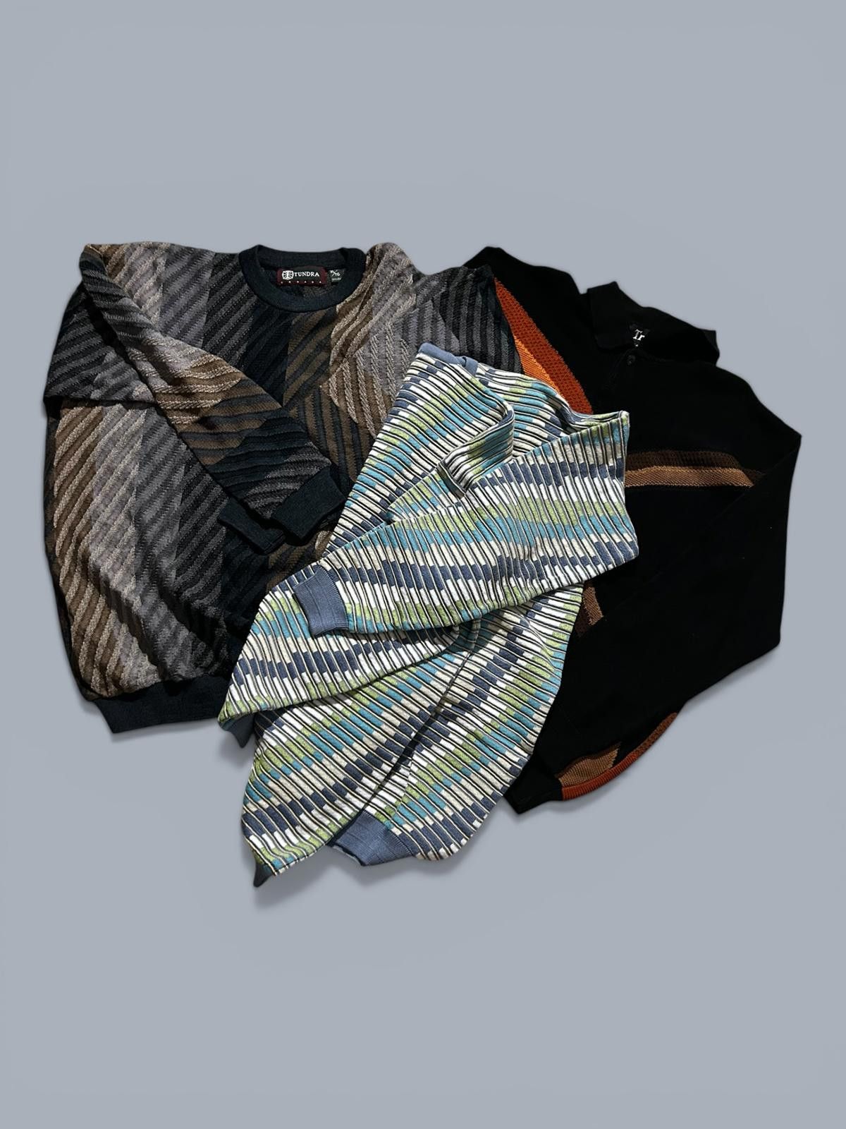 Tundra 3X Vintage Nineties 3D Coogi Tundra Knit Sweaters XL NWT Size US XL / EU 56 / 4 - 1 Thumbnail