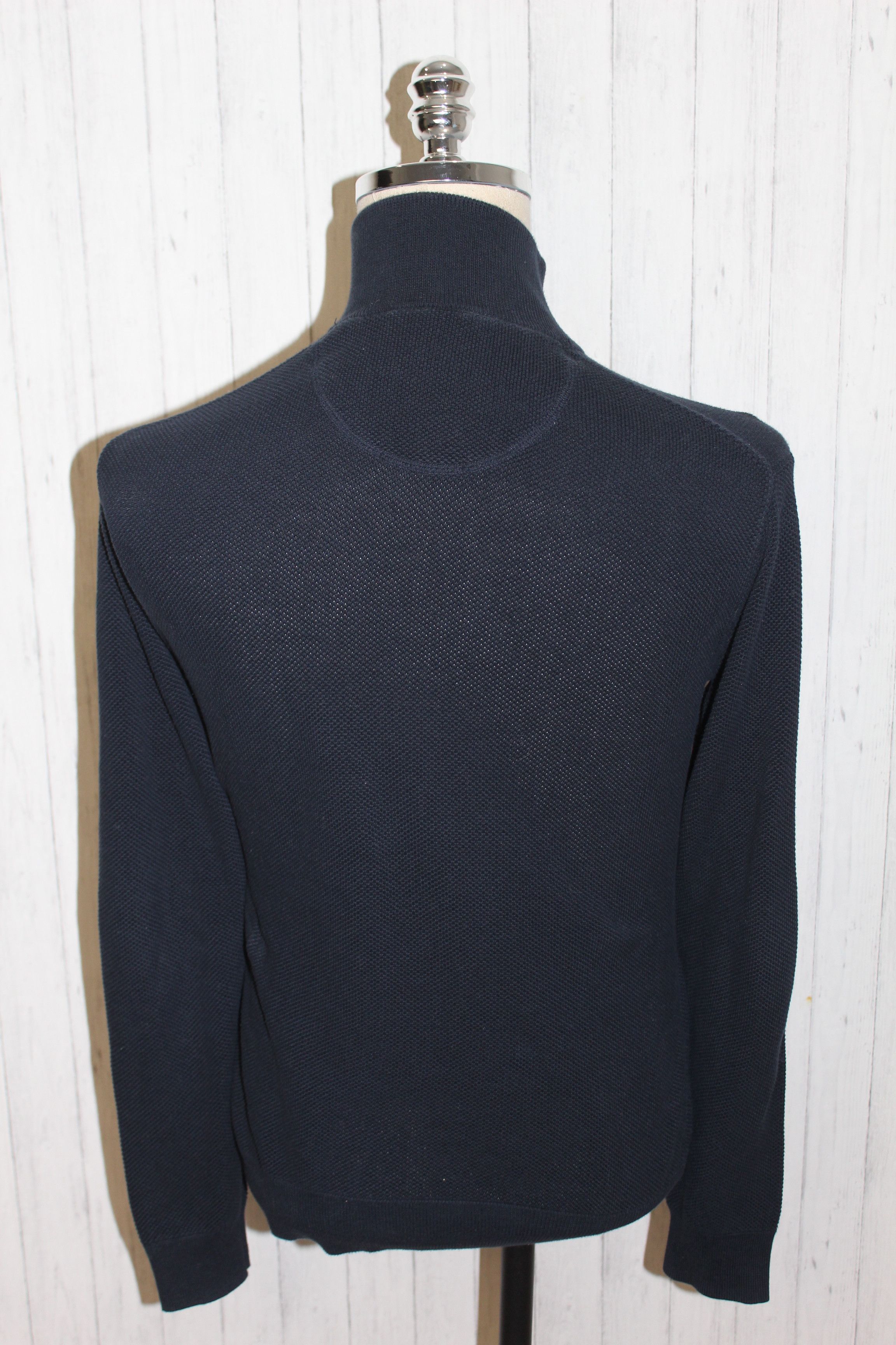 Gant Men's Gant Zip Neck Blue Cotton Jumper Size M Size US M / EU 48-50 / 2 - 5 Thumbnail
