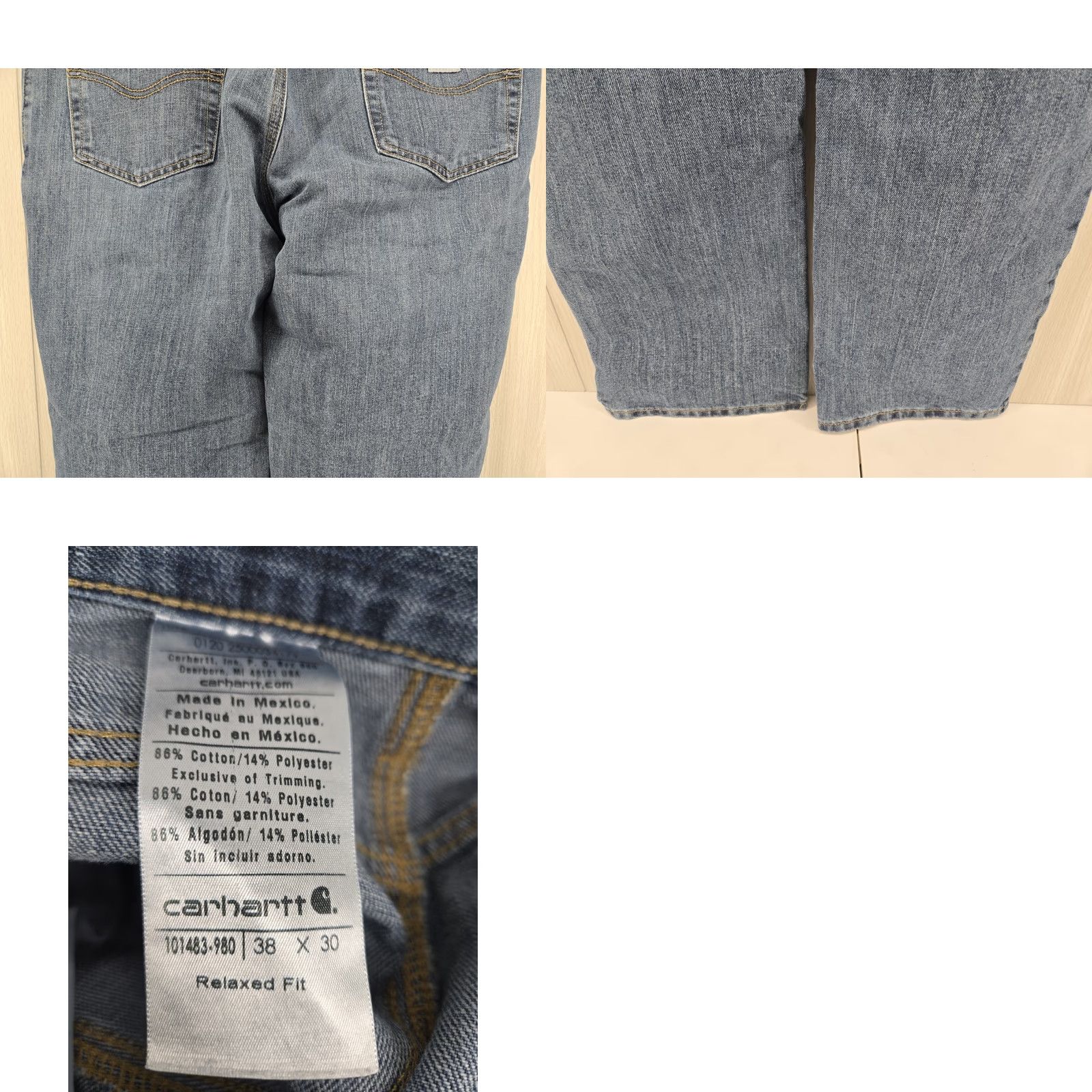 Carhartt Carhartt Denim Jeans Relaxed Fit 101483-980 Mens 38x30 Blue 5-Pocket Denim Jeans Mens Jeans Regular 38x30 Size US 38 / EU 54 - 8 Thumbnail