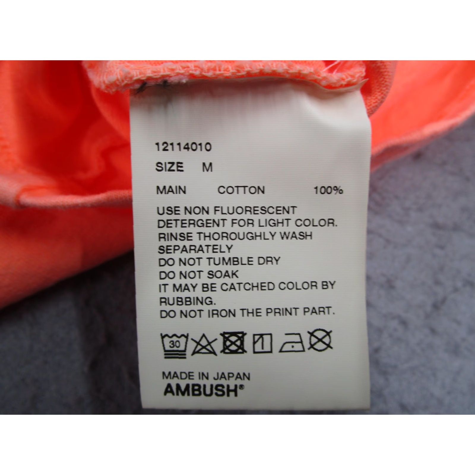 Vintage VINTAGE AMBUSH Shirt Mens Medium Neon Orange Flaming 88 Graphic Tee Japan Streetwear Size US M / EU 48-50 / 2 - 4 Thumbnail