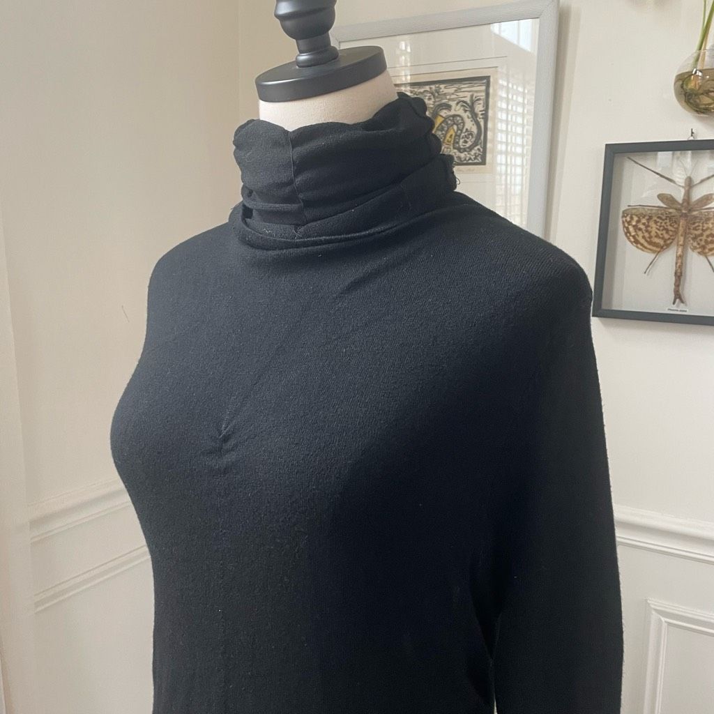 Vintage Vintage Style by Cache Black Knit Multi Texture Drop Waist L Size L / US 10 / IT 46 - 3 Thumbnail