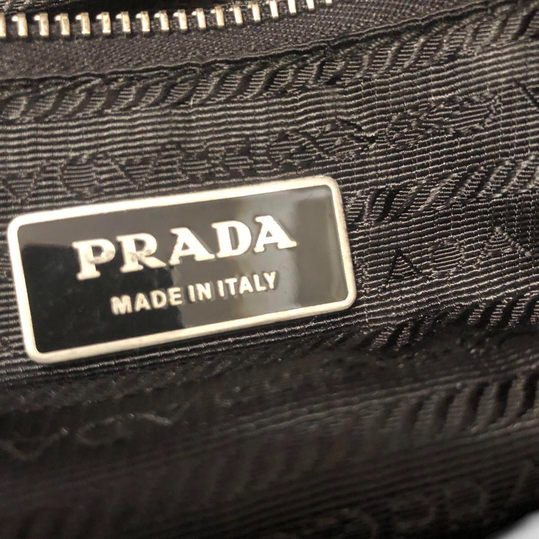 Prada Prada - Ribbon Leather Handbag Black Tote Bag Shoulder Size ONE SIZE - 3 Thumbnail