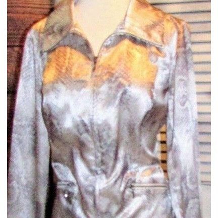 Other Weekends by Chico’s Sz 0 Snakeskin Pattern Jacket Size XS / US 0-2 / IT 36-38 - 4 Thumbnail