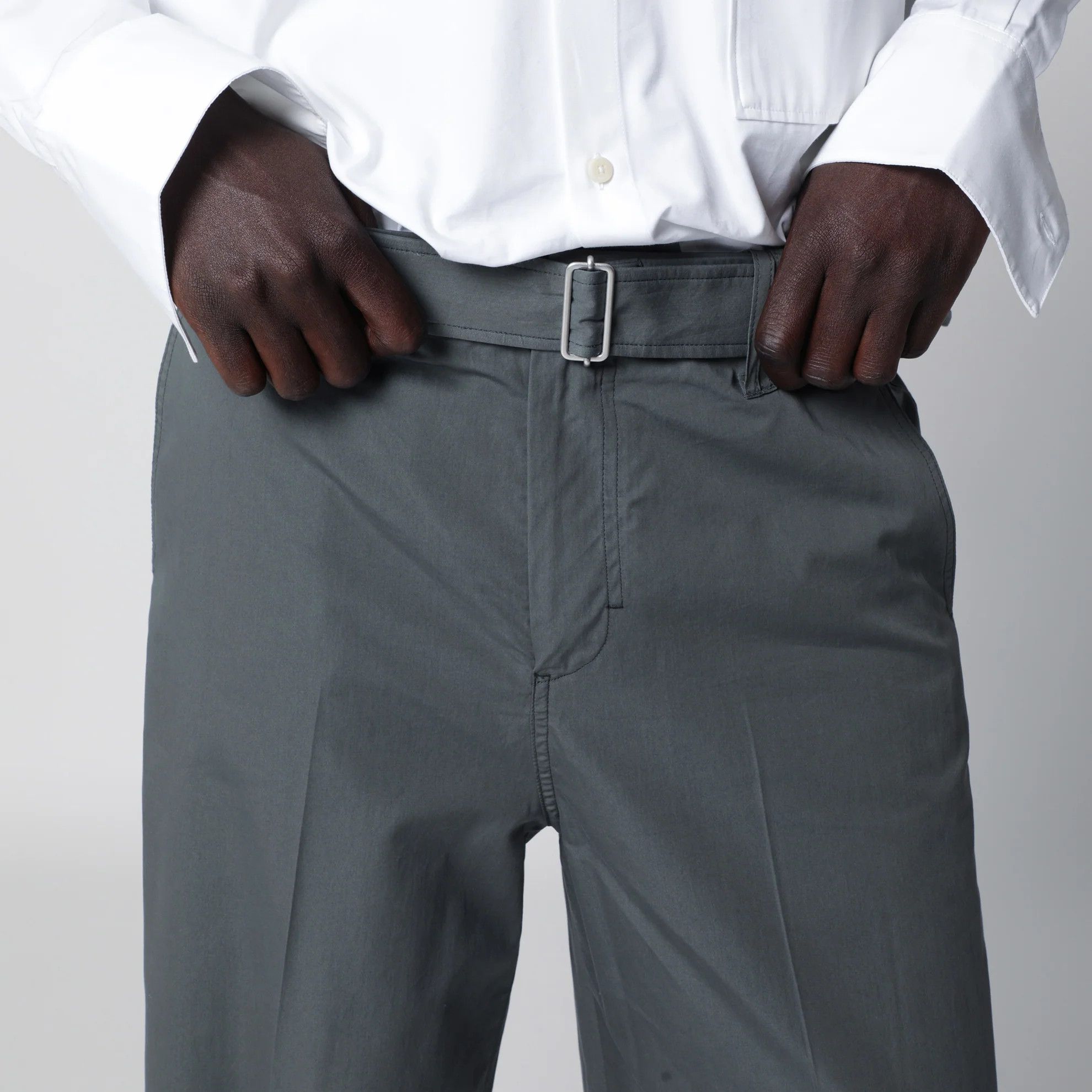 Lardini o1d2blof0526 Cotton Silk Pants in Gray Size US 34 / EU 50 - 5 Thumbnail