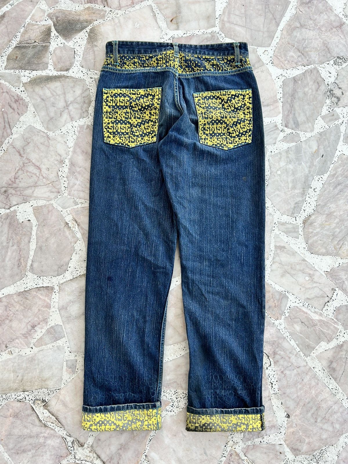 image of Vintage Smashing Denime Golden Camo Layered in Blue/Gold, Men's (Size 30)