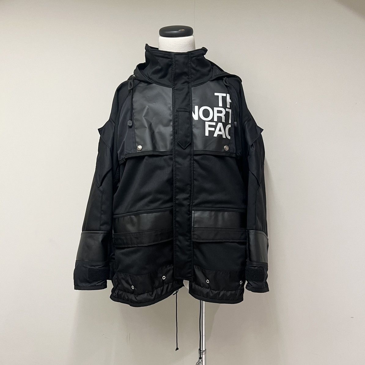 image of Junya Watanabe Man X The North Face Nylon Duffle Jacket in Black, Men's (Size XS)