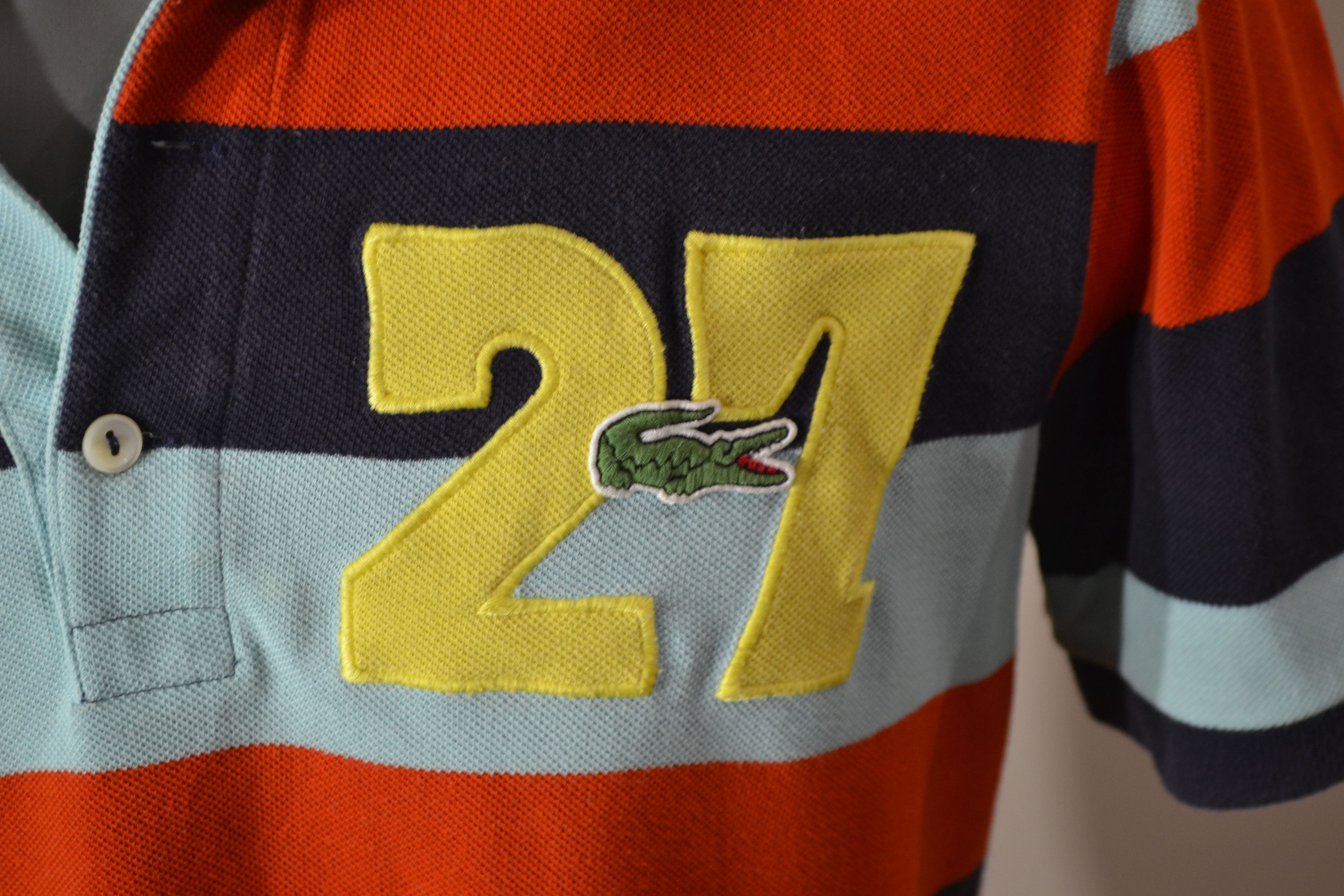 Lacoste Vintage Lacoste Polo Shirt – Striped Retro Rugby Style – M Size US M / EU 48-50 / 2 - 4 Thumbnail