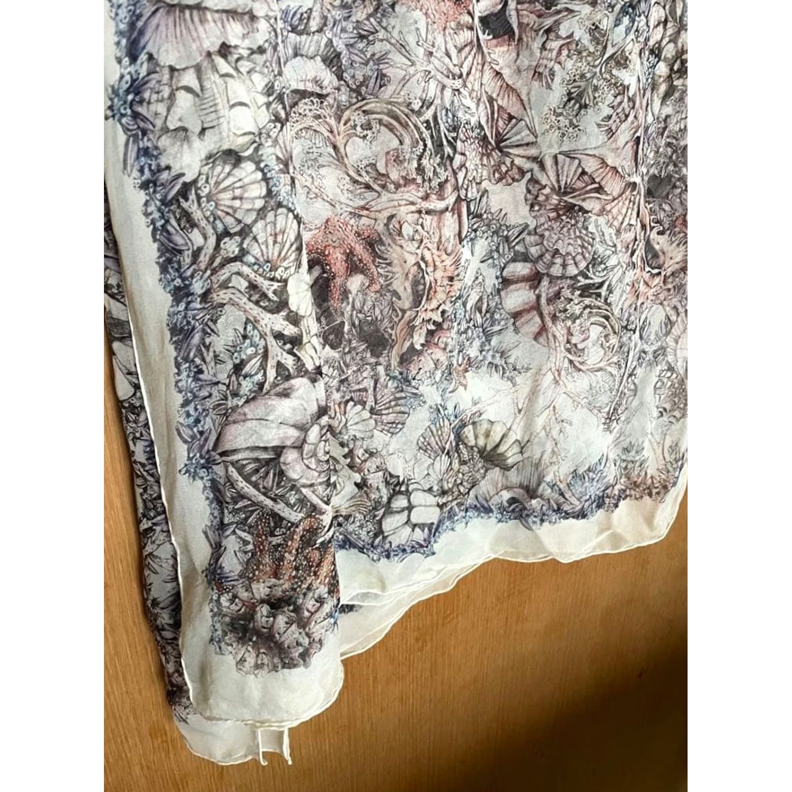 Alexander McQueen Alexander McQueen Multicolor Pattern Scarf Stole Muffler Unisex Scarves 126 x 128 cm Young Womens? Size ONE SIZE - 4 Thumbnail