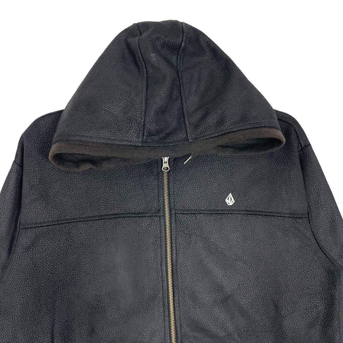 Volcom Vintage Volcom Faux Leather Jacket Hoodie Embroidered Logo Size US M / EU 48-50 / 2 - 5 Thumbnail
