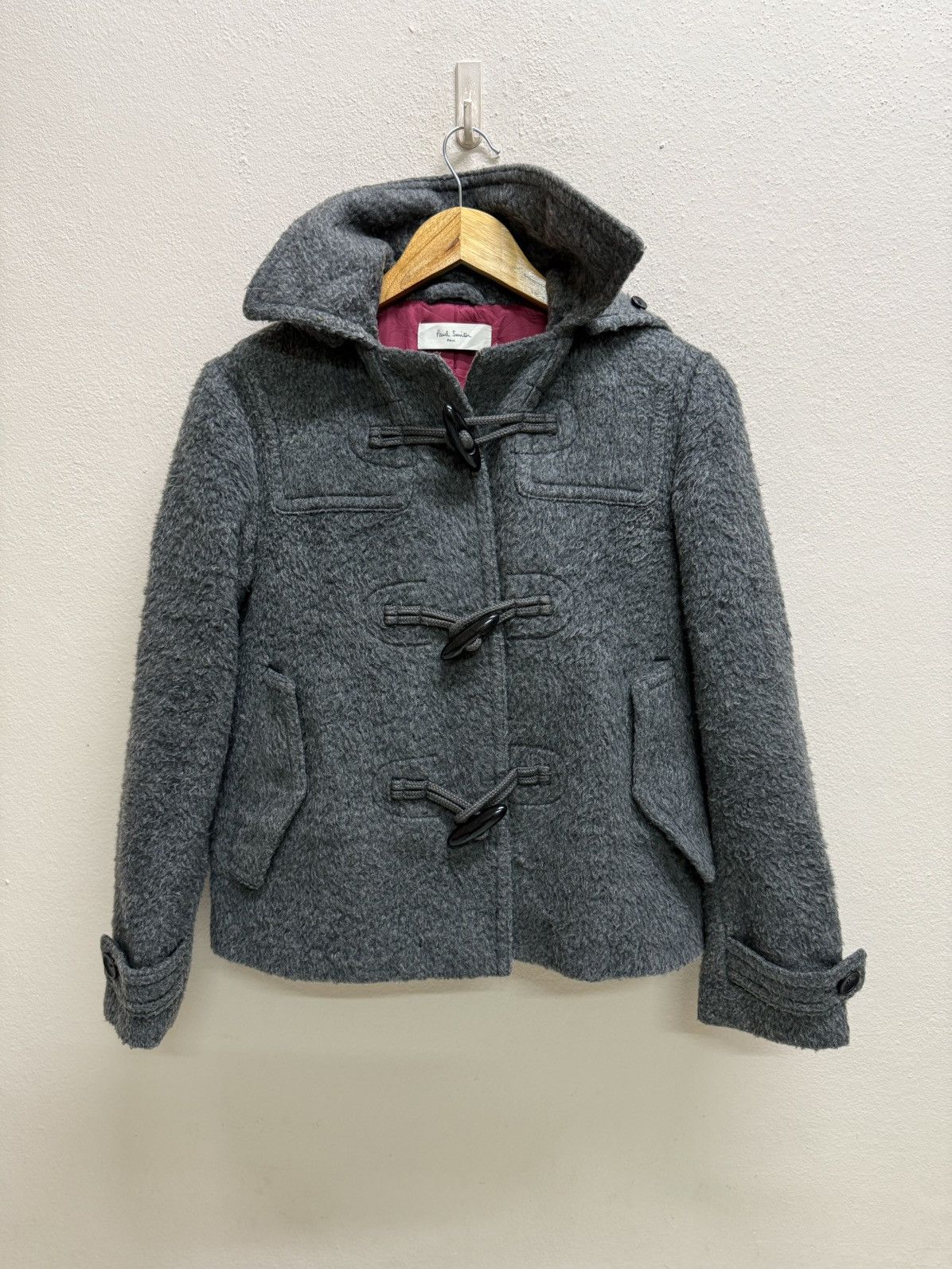 Paul Smith PAUL SMITCH MOHAIR WOOL DUFFLE COAT HOODIE Size S / US 4 / IT 40 - 18 Thumbnail