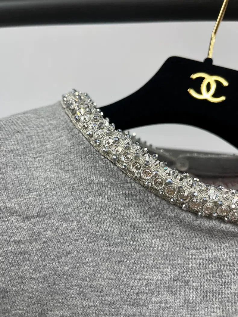 Valentino Valentino Rhinestone collar T-shirt Size M / US 6-8 / IT 42-44 - 2 Thumbnail