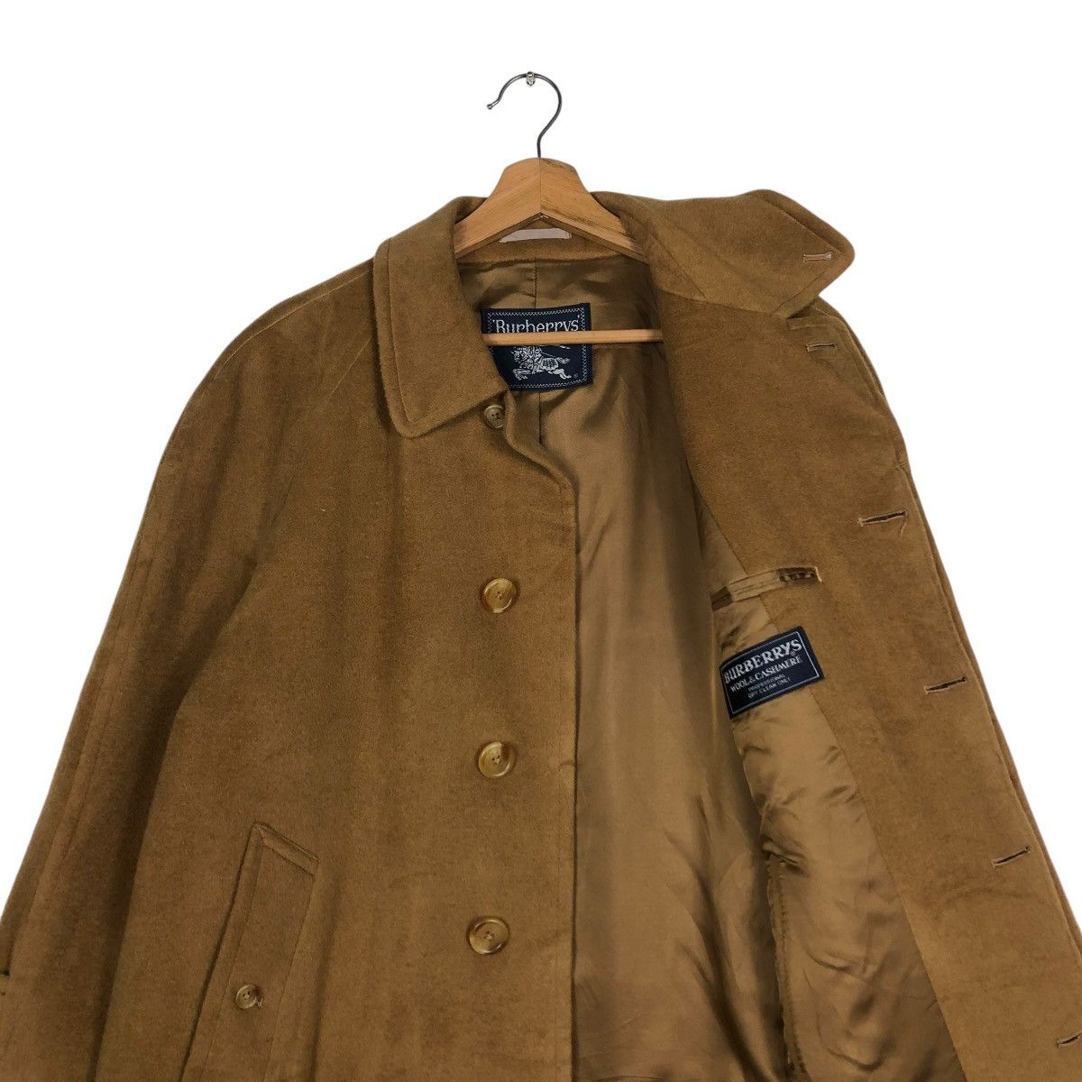Burberry 🔥VINTAGE FLY WOOL HERRINGBONE LONG JACKET BURBERRYS Size US M / EU 48-50 / 2 - 14 Thumbnail