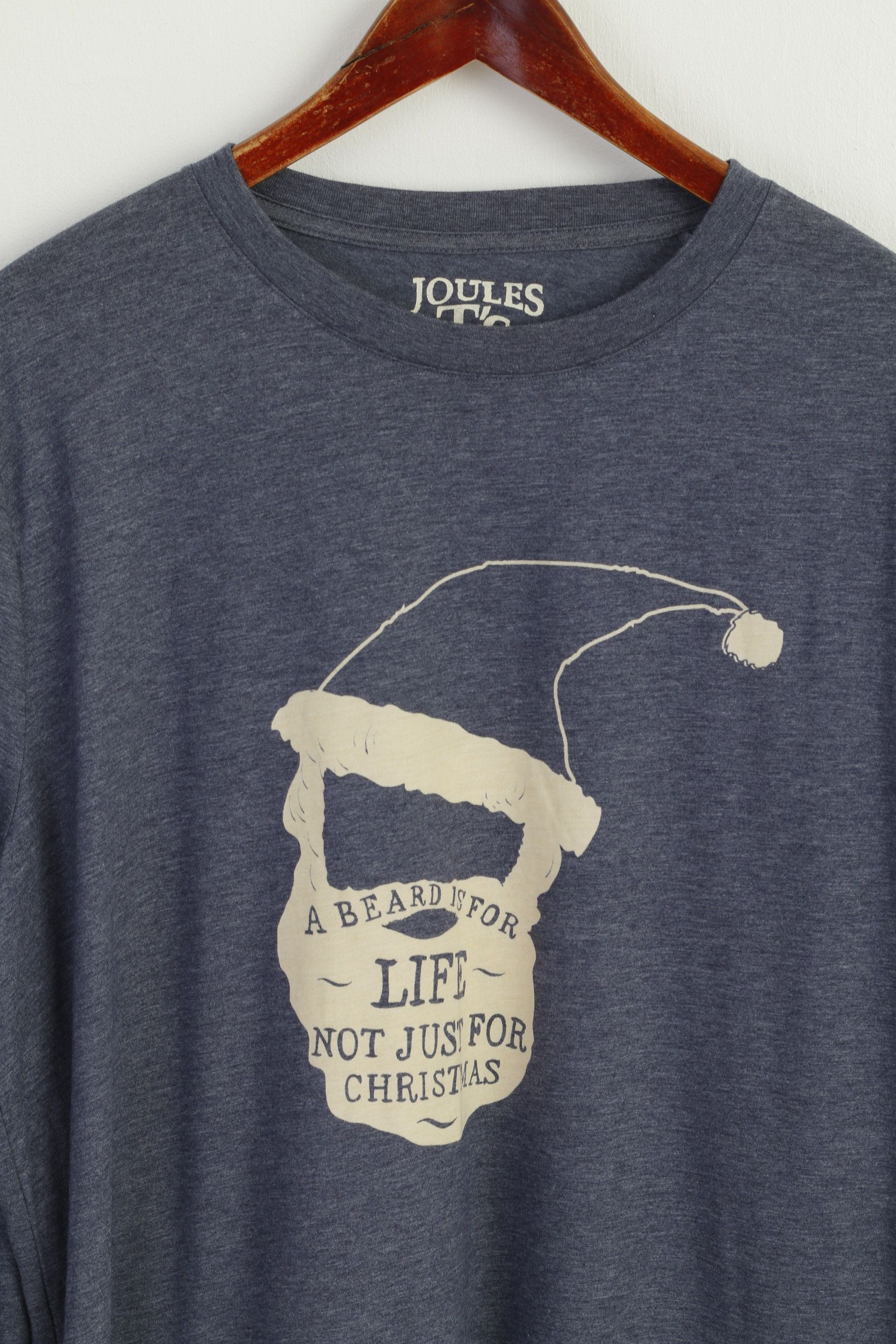 Vintage Joules Men XL Shirt Blue Cotton Inspired Santa 0509 Size US XL / EU 56 / 4 - 3 Thumbnail
