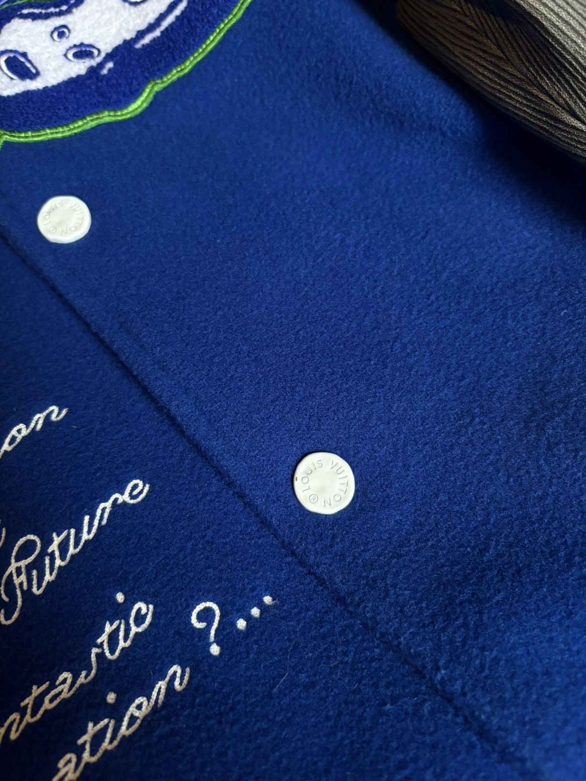 Louis Vuitton Louis Vuitton Embroidered Varsity Jacket Blue Grey Green Size US M / EU 48-50 / 2 - 8 Thumbnail