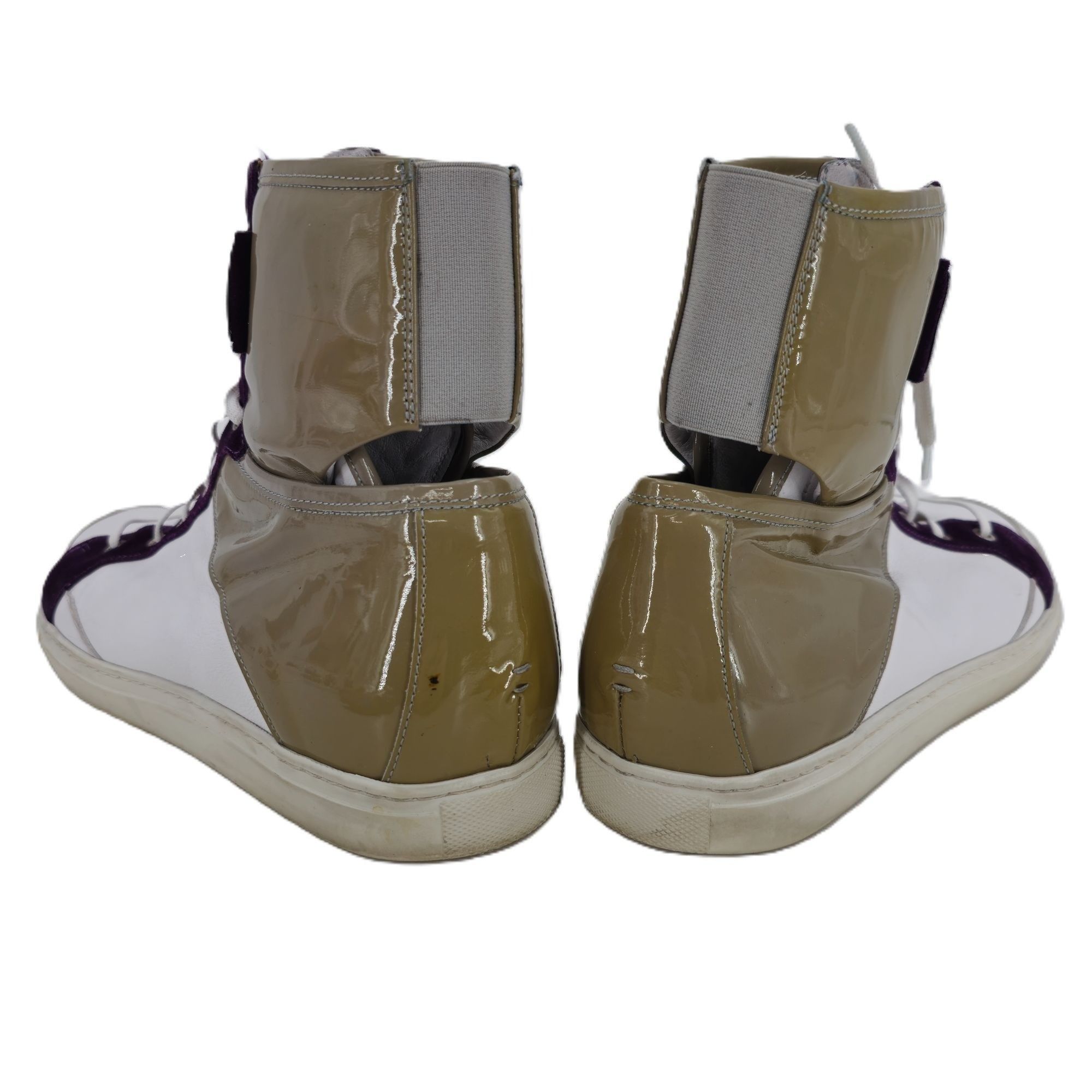 Alessandro Dell'acqua Alessandro Dell'Acqua Mens 9.5 White Tan Purple Patent Leath Size US 9.5 / EU 42-43 - 10 Thumbnail