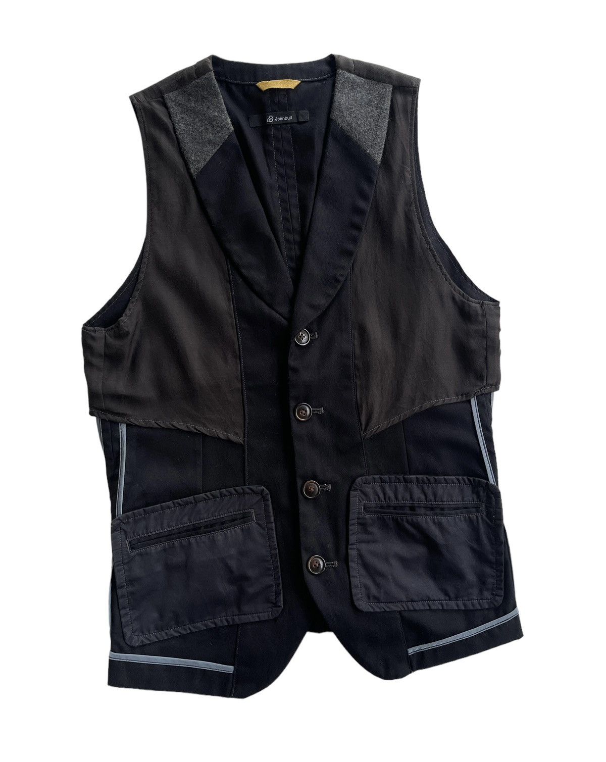 Japanese Brand HYBRID PATCHWORK TACTICAL VEST JACKET Size US S / EU 44-46 / 1 - 2 Thumbnail