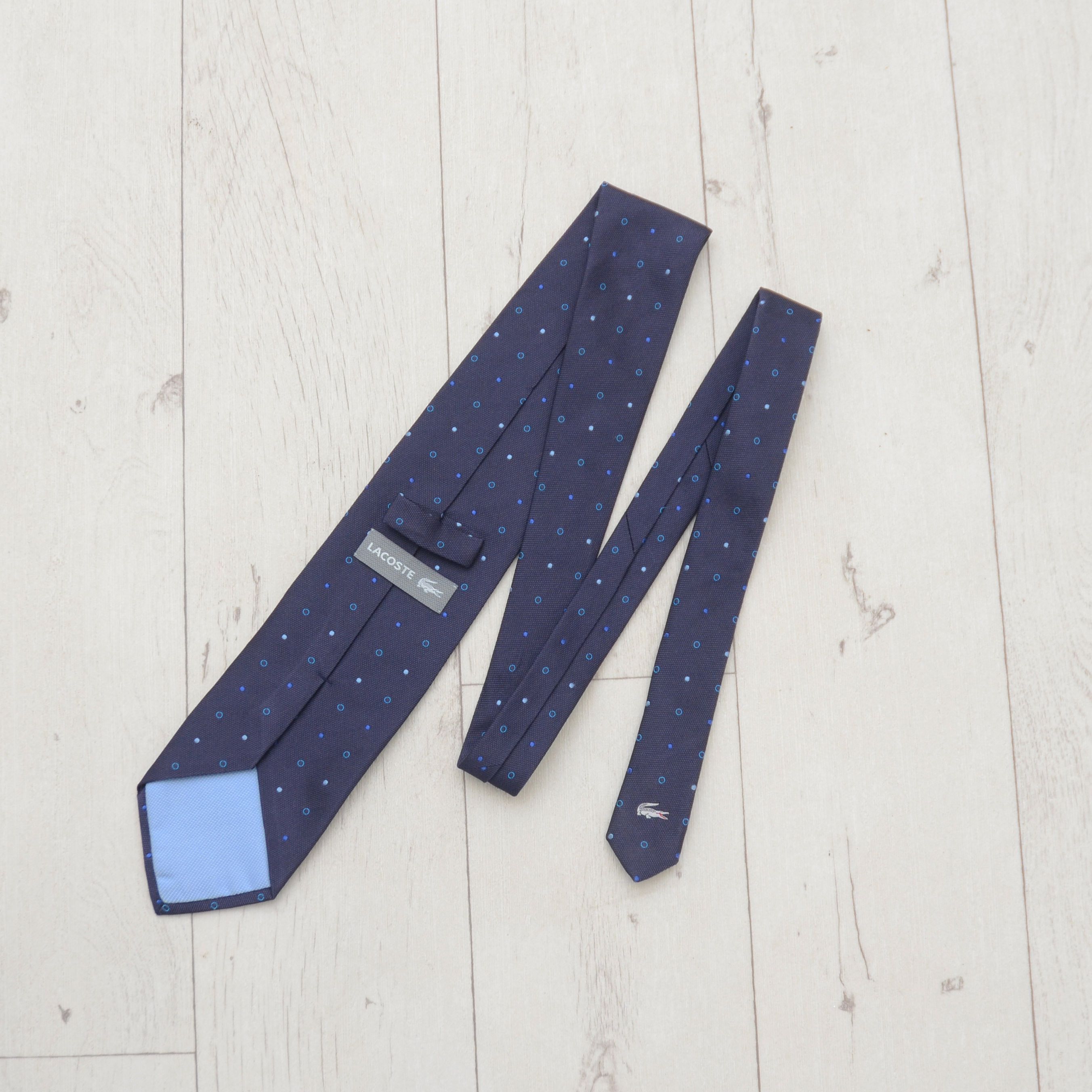 Lacoste 📁Lacoste Polka Dot Tie made in Italy 100% silk Size ONE SIZE - 6 Thumbnail