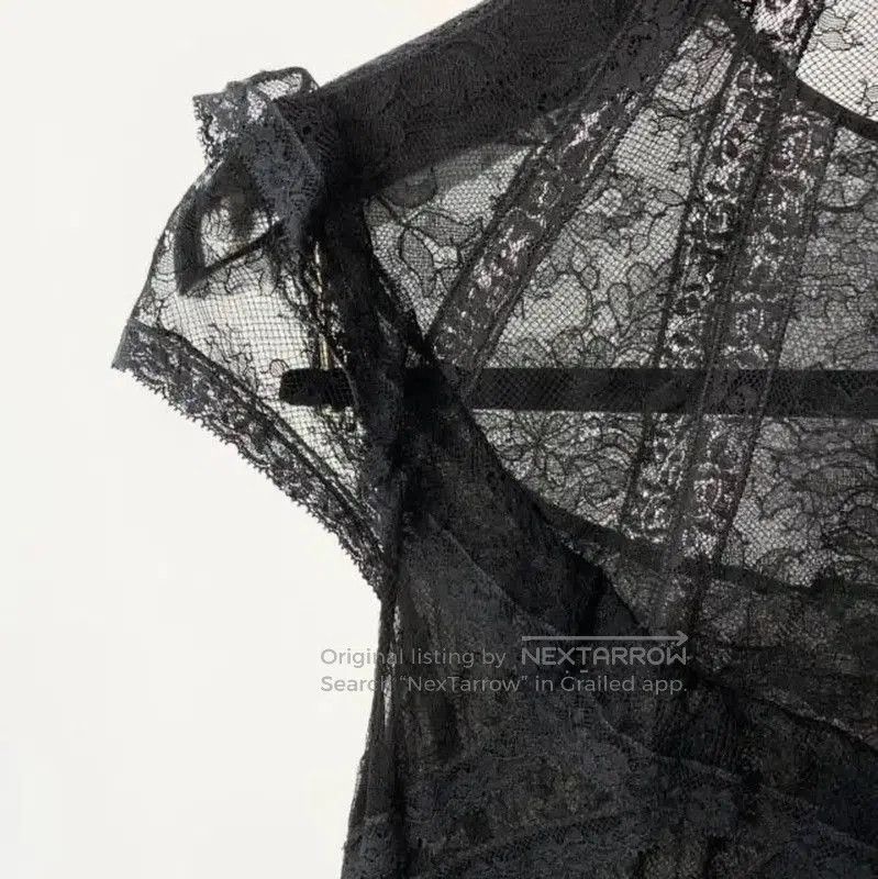 Miu Miu Miu Miu Black Summer Lace Short Dress . Size M / US 6-8 / IT 42-44 - 3 Thumbnail