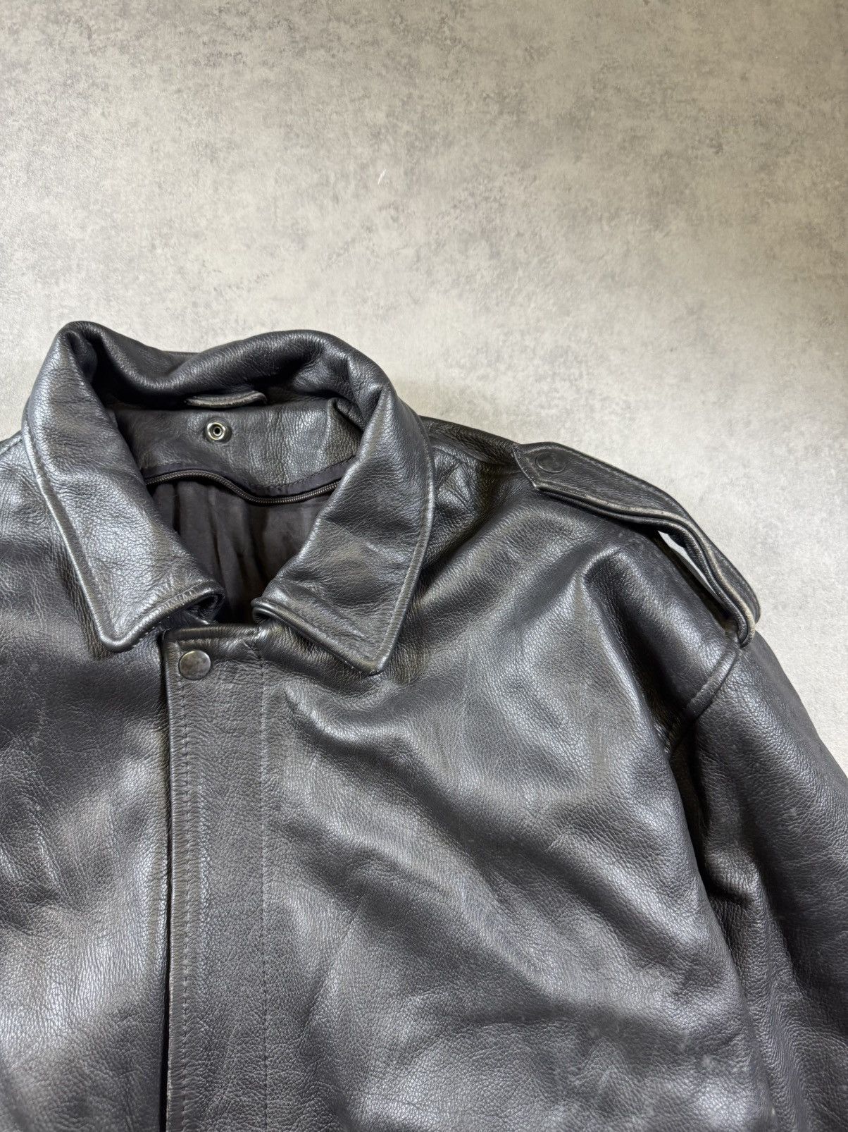 Other Vintage Leather Jacket Size US XXL / EU 58 / 5 - 3 Thumbnail