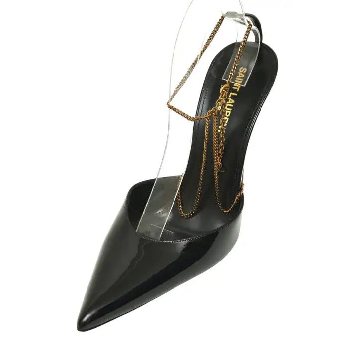 Saint Laurent Paris o1bcso1str1124 Claw Slingback Pumps in Black Size US 6 / IT 36 - 3 Thumbnail