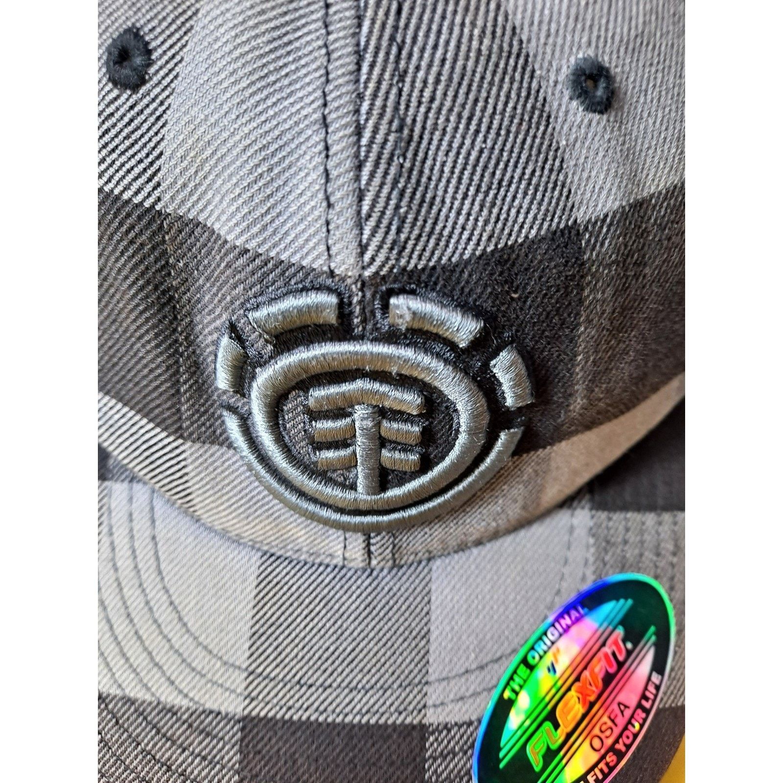 Element Element Flexfit Hat Plaid OSFA Baseball Cap Skateboarder Size ONE SIZE - 2 Thumbnail