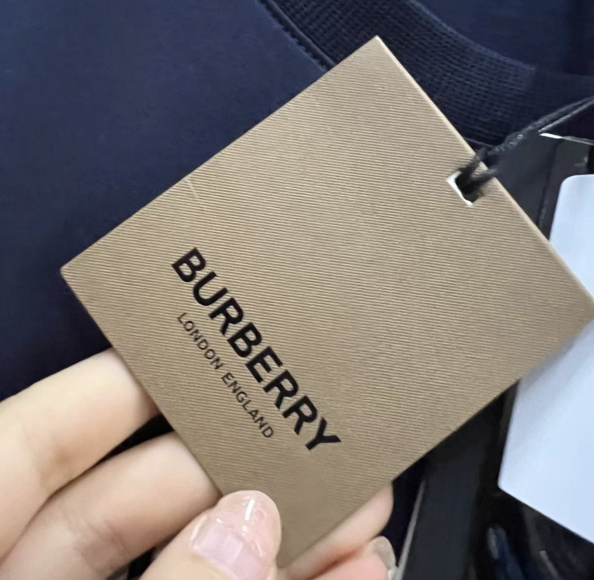 Burberry Burberry Dark Blue Printed Logo Short Sleeve T-shirt J41 Size US M / EU 48-50 / 2 - 5 Thumbnail