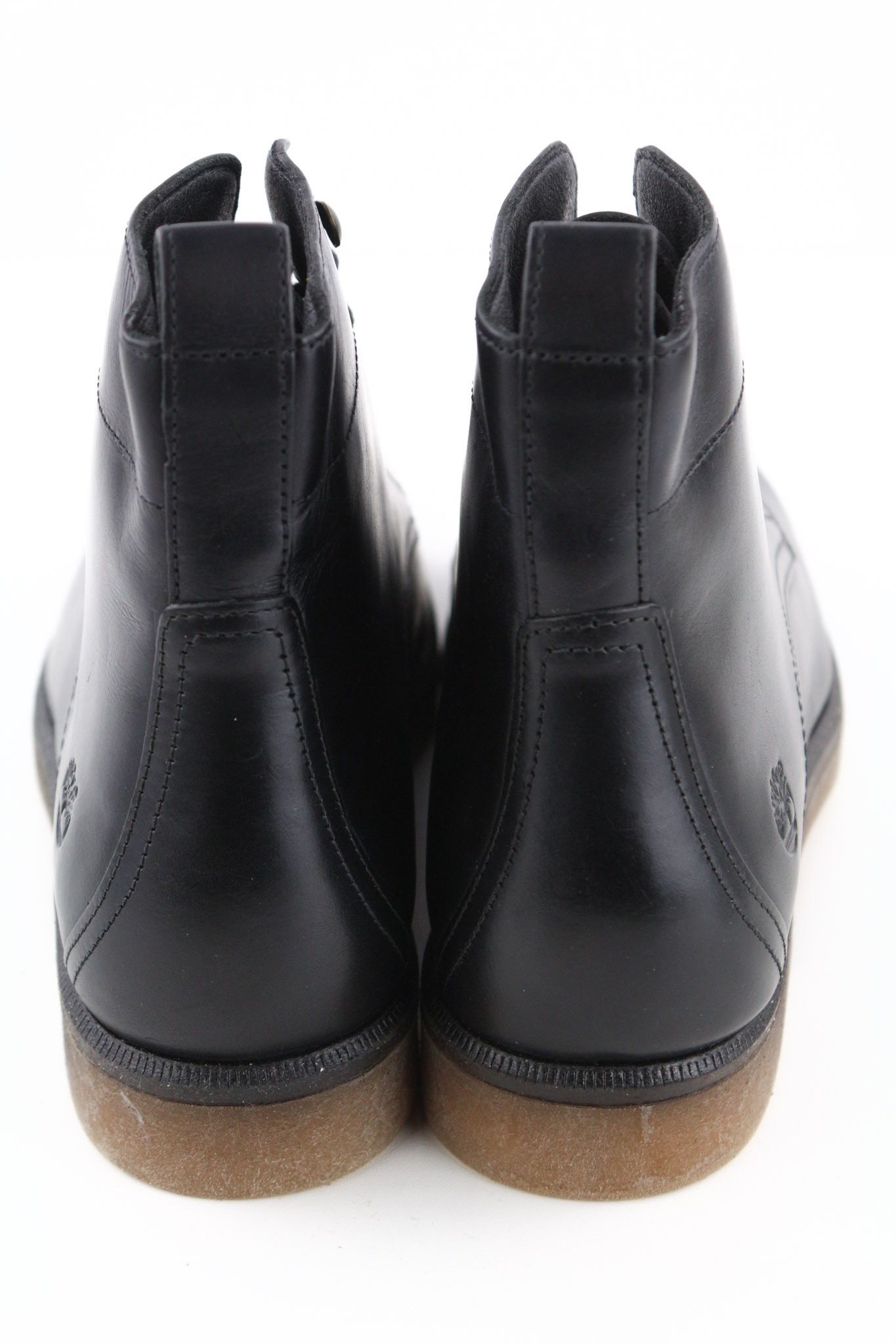 Timberland A2JK7 UK7.5 Leather Black Pull Tab Shiny Boots 79937 Size US 8 / IT 38 - 8 Thumbnail