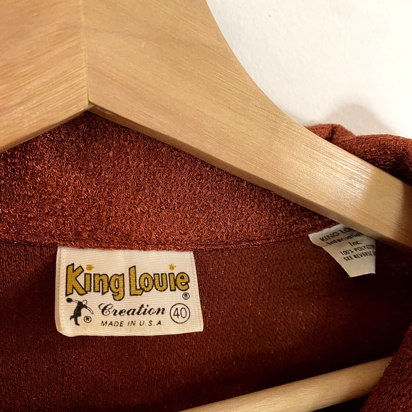 Vintage Vintage 70s King Louie Bowling Shirt Burnt Orange Sparkle Size US M / EU 48-50 / 2 - 3 Thumbnail