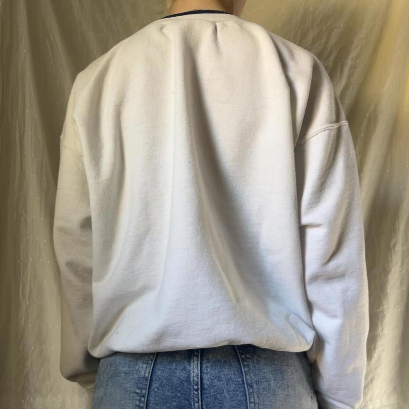 M.Cohen Vintage 90s “Love Faith Peace Joy” White Sweatshirt Size L / US 10 / IT 46 - 5 Thumbnail