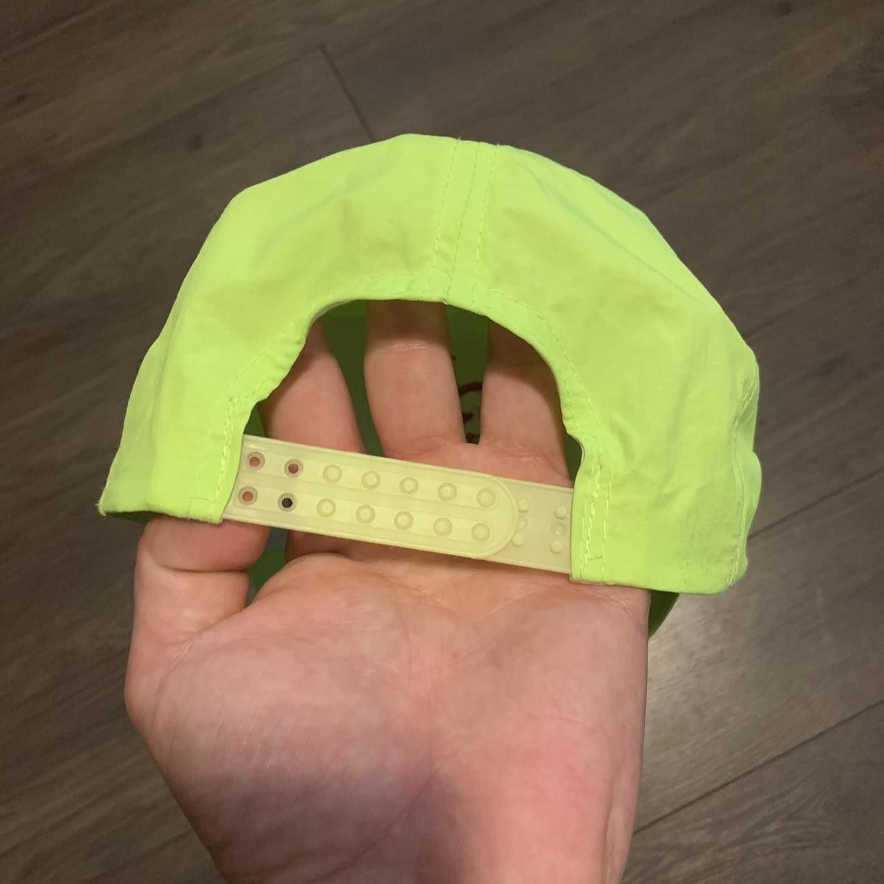 Designer Vintage Biohazard Neon Yellow Snapback Hat 90s Size ONE SIZE - 2 Thumbnail