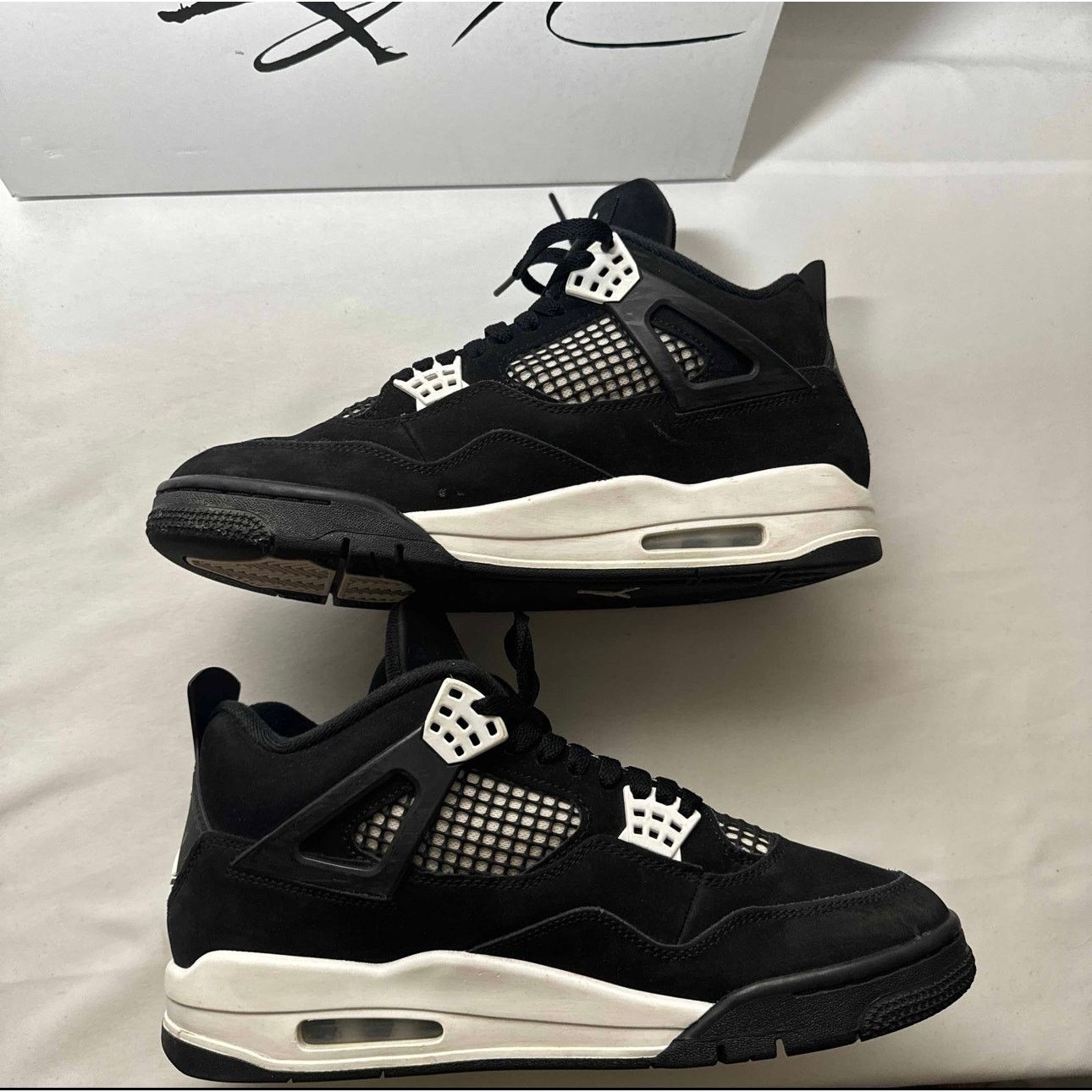 Jordan Brand × Nike Size 10 - Nike Air Jordan 4 Retro White Thunder Men's Shoes Size US 10 / EU 43 - 3 Thumbnail