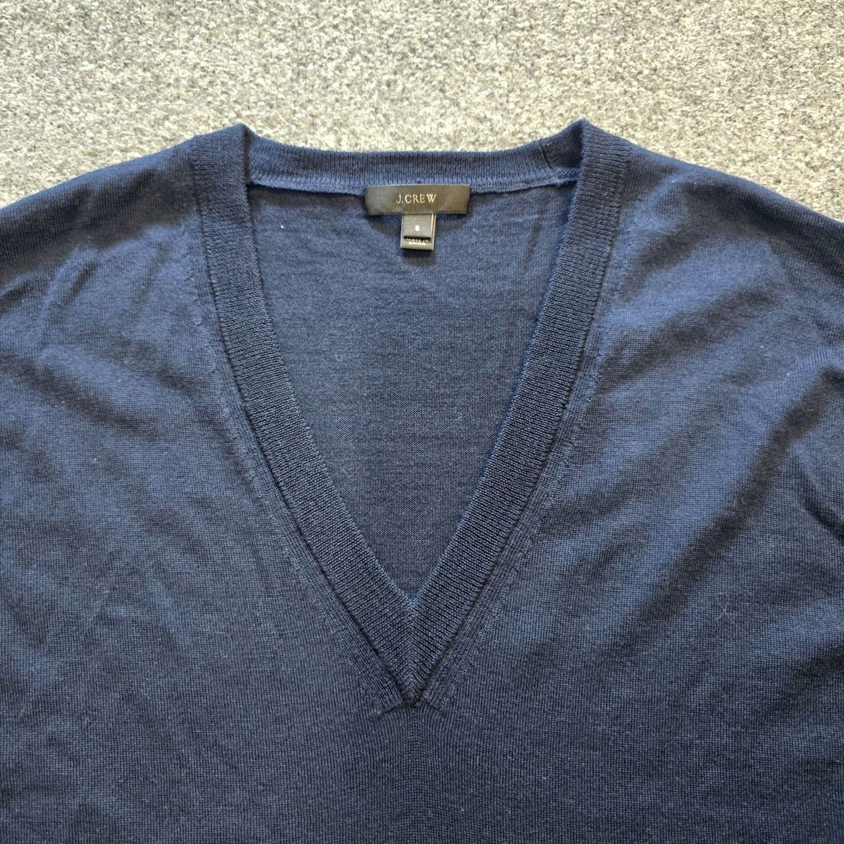 J.Crew J.CREW Sweater Women Size S Blue Merino Wool V-Neck Flare Sleeve Casual Size S / US 4 / IT 40 - 2 Thumbnail