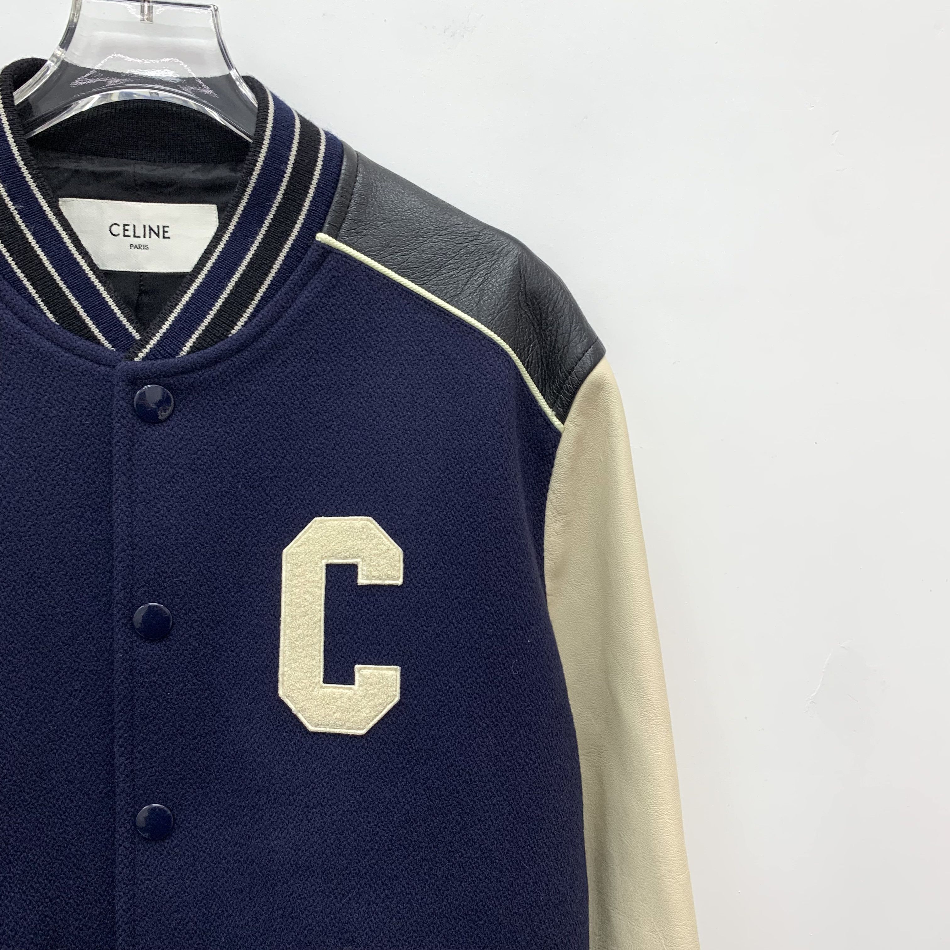 Celine Celine Striped Flocked Wool Jacket (46) Size US S / EU 44-46 / 1 - 3 Thumbnail
