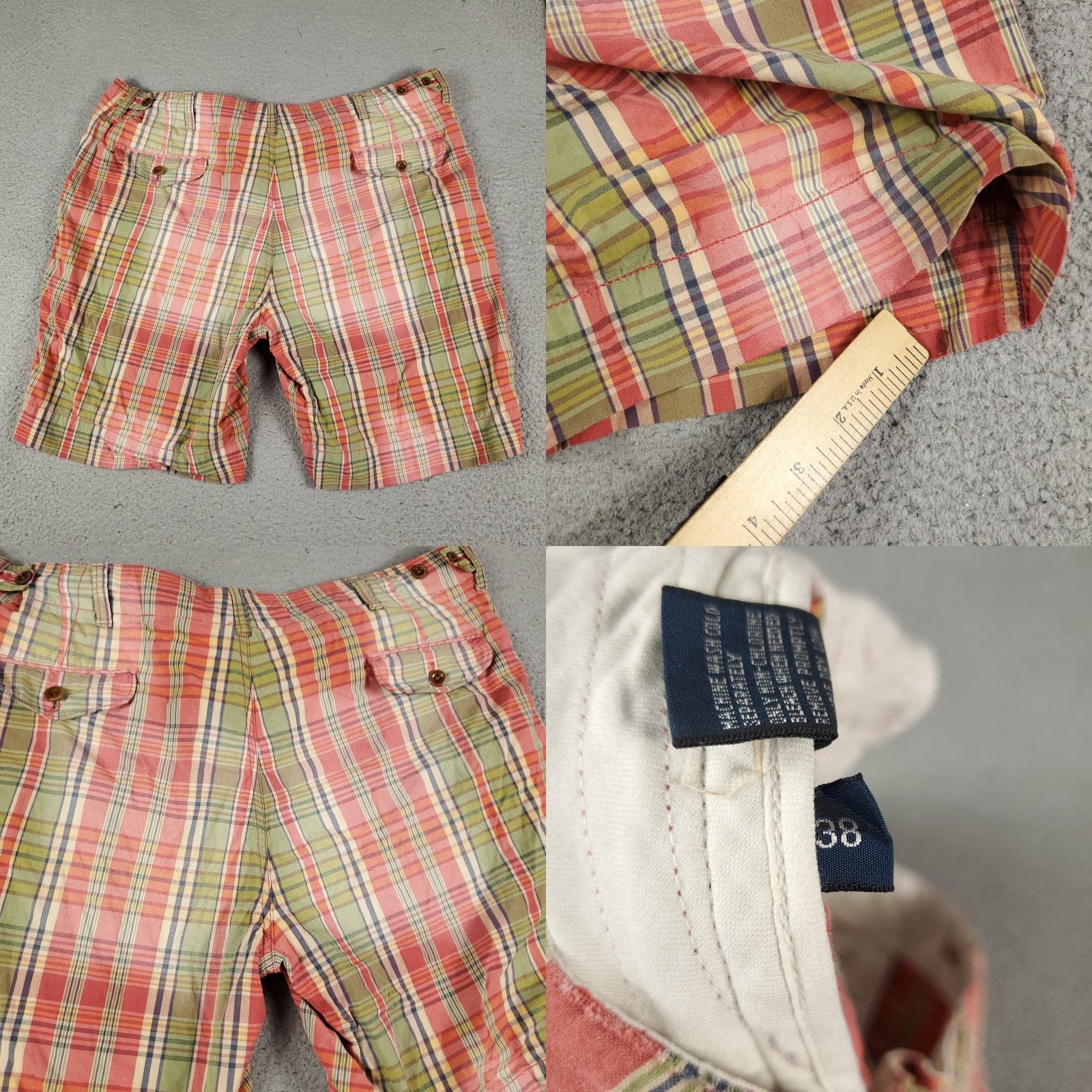 Ralph Lauren VINTAGE Ralph Lauren Shorts Men Size 38 Casual Plaid Flat Front Chino Size US 38 / EU 54 - 8 Thumbnail