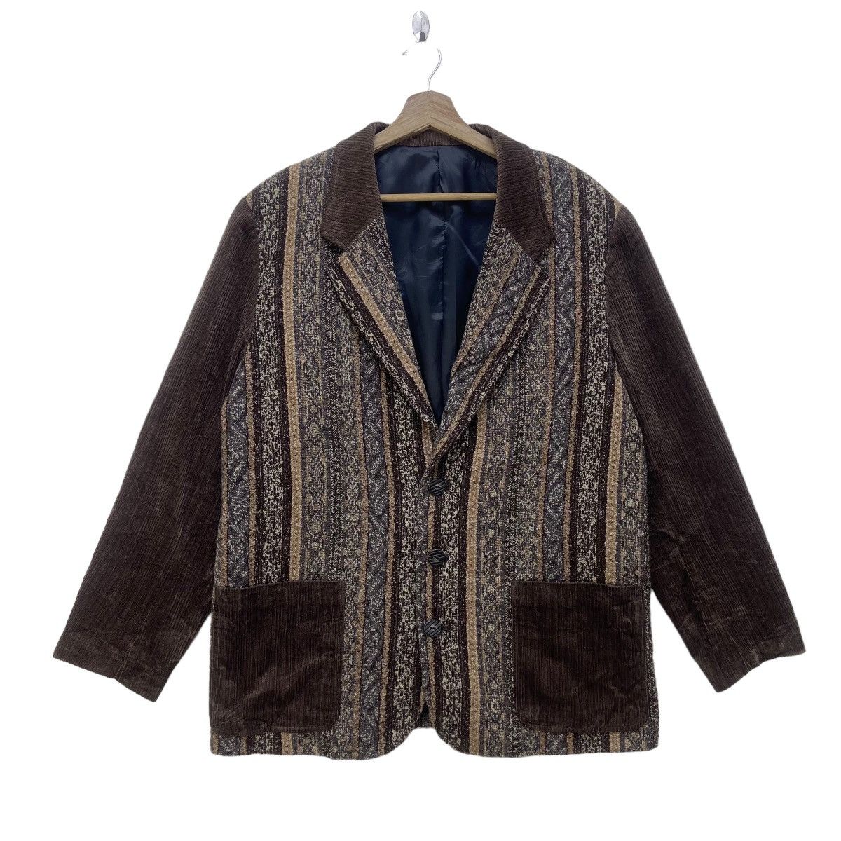 Japanese Brand Japanese Brand Ciclo D’amici Patchwork Wool+Corduroy Jacket Size US M / EU 48-50 / 2 - 1 Thumbnail