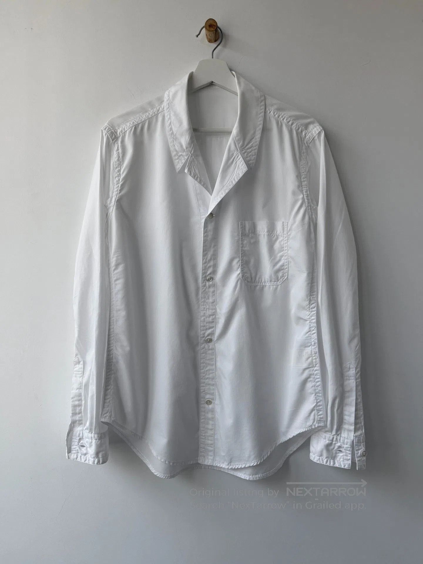 Yohji Yamamoto Yohji Yamamoto 12SS Asymmetric Collar Shirt. Size US M / EU 48-50 / 2 - 1 Thumbnail