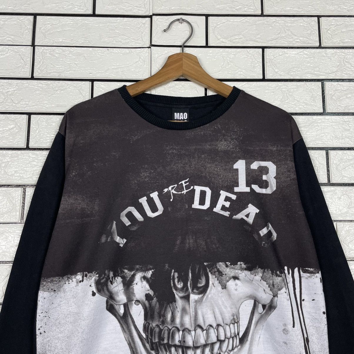 Japanese Brand Mao Mao You're Dead Big Print Sweatshirt Size US M / EU 48-50 / 2 - 2 Thumbnail